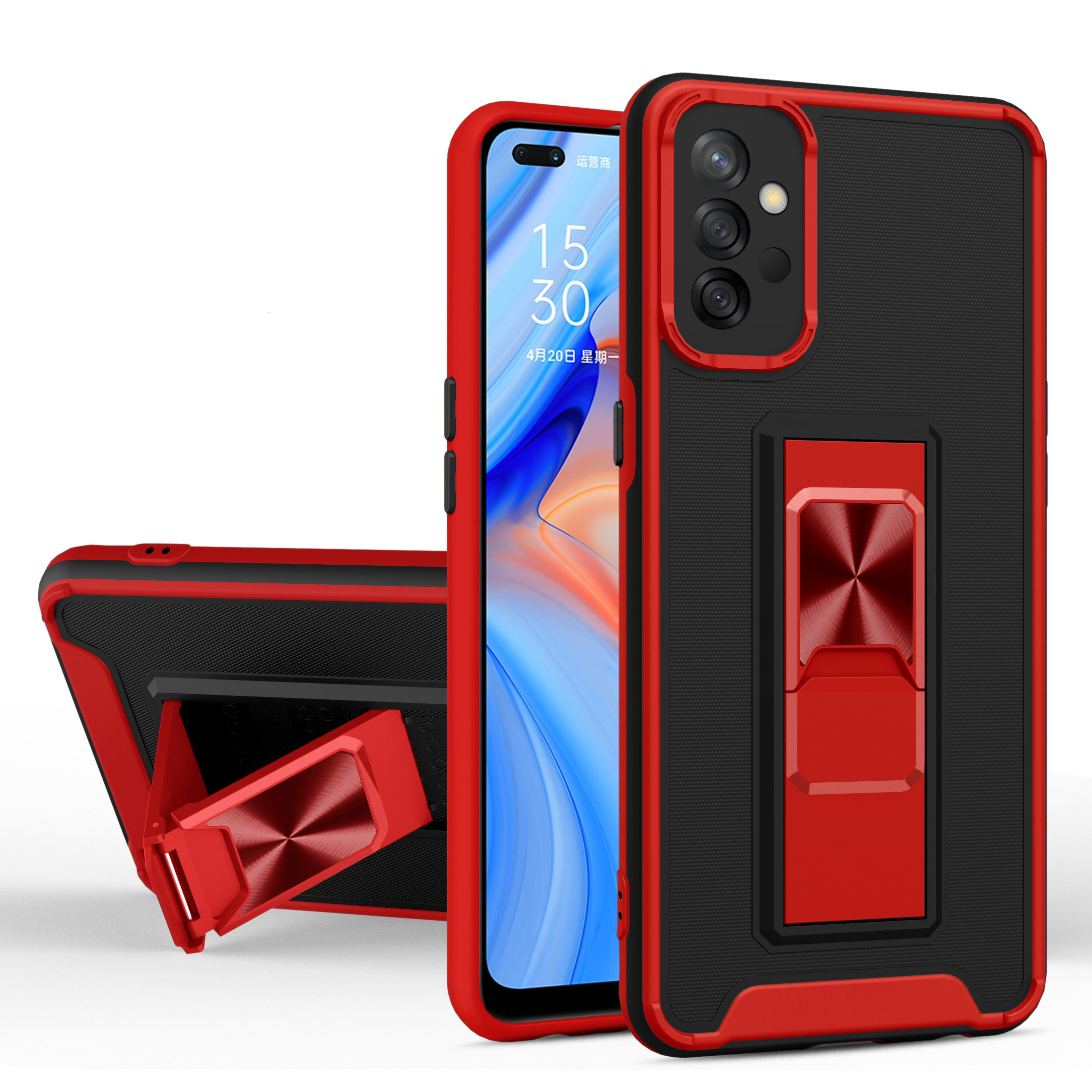 Bi-color Shell Skin Touch Feel Anti-dop Phone Back Case с Kickstand Для Samsung Galaxy A72 5G/4G - Красный, Galaxy A72 5G
Bi-color Shell Skin Touch Feel Anti-dop Phone Back Case с Kickstand Для Samsung Galaxy A72 5G/4G - Красный, Galaxy A72 5G