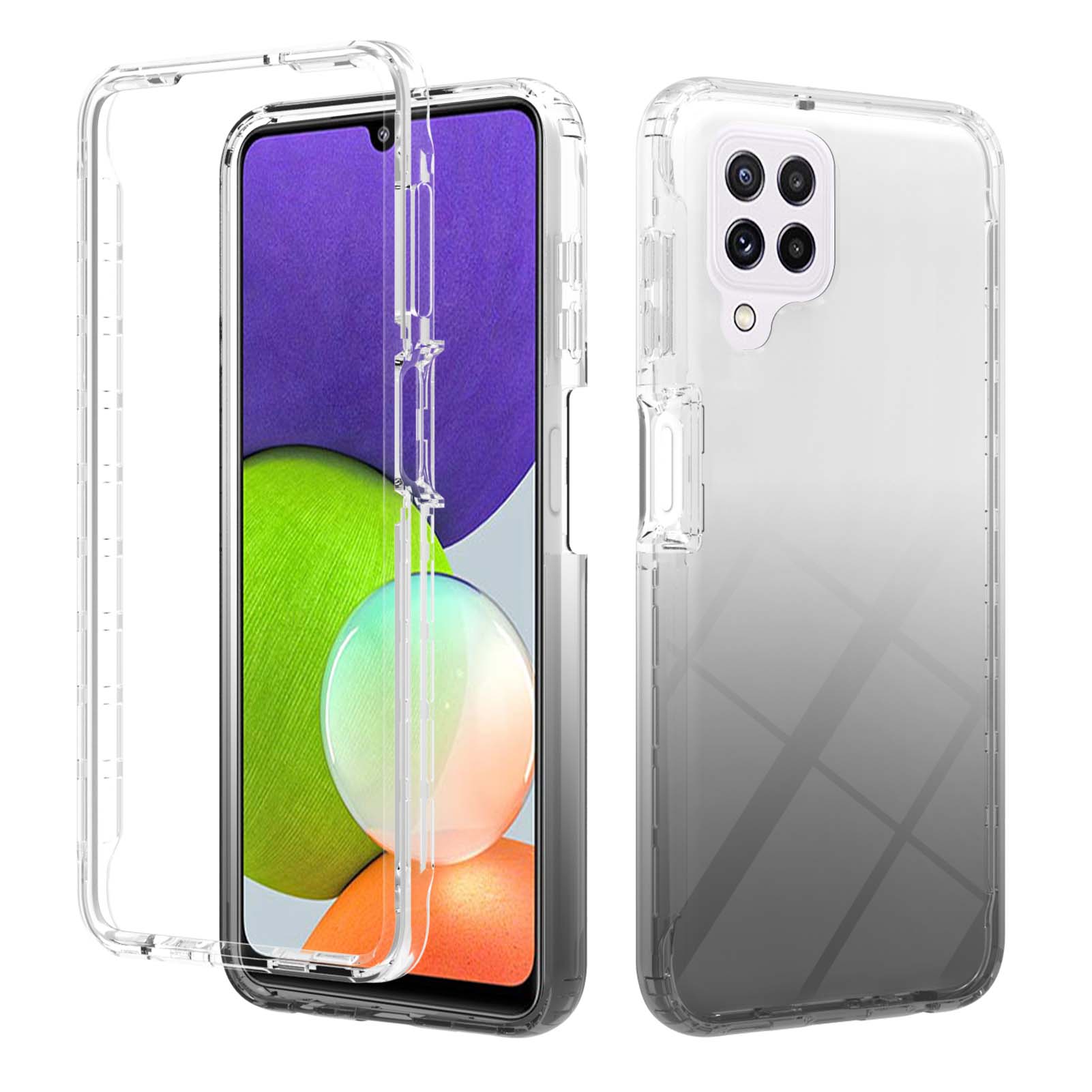 Gradient Color Прозрачный Ударопрочный 2 В 1 Гибридный Жесткий PC Мягкий TPU Защитный Задний Чехол Для Samsung Galaxy A22 4G (версия ЕС) - Градиент Черный, Galaxy A22 4G (EU Version)
Gradient Color Прозрачный Ударопрочный 2 В 1 Гибридный Жесткий PC Мягкий TPU Защитный Задний Чехол Для Samsung Galaxy A22 4G (версия ЕС) - Градиент Черный, Galaxy A22 4G (EU Version)