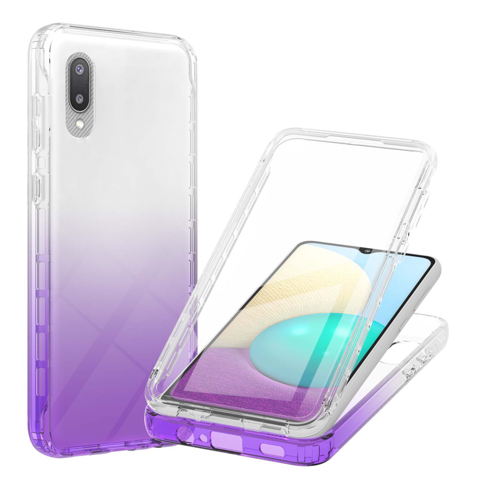 Gradient Color 3-I В-1 Высококровная Кадр Жесткого ПК + ТПУ Задний Анти-царапин, Встроенный Протектор Экрана Домашних Животных Для Samsung Galaxy A02 / M02 - Градиент Фиолетовый, Galaxy A02
Gradient Color 3-I В-1 Высококровная Кадр Жесткого ПК + ТПУ Задний Анти-царапин, Встроенный Протектор Экрана Домашних Животных Для Samsung Galaxy A02 / M02 - Градиент Фиолетовый, Galaxy A02