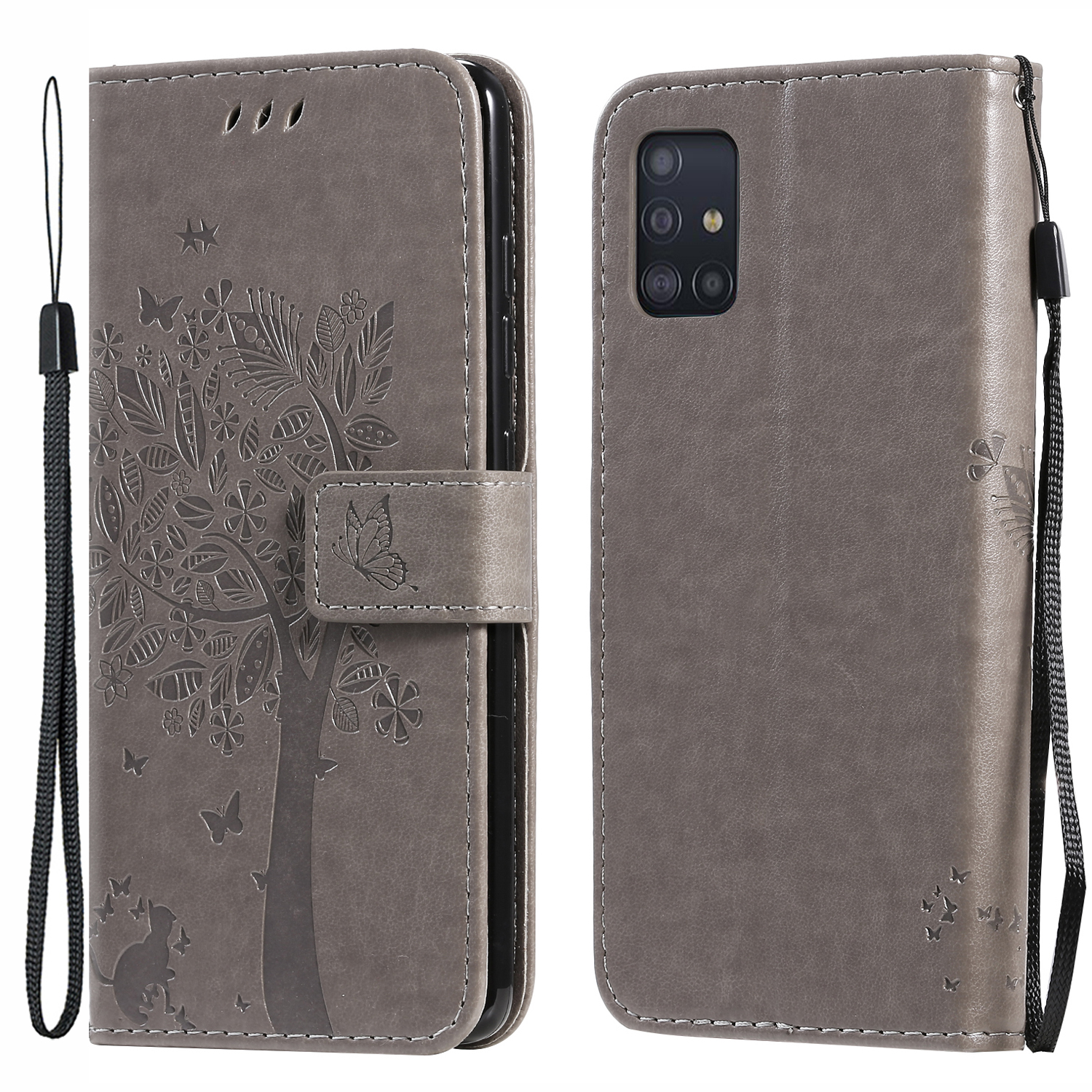 Adjustable Stand Design Drop-Resistant KT Imprinting Flower Series-3 Cat and Tree Imprinting Leather Cover + TPU Inner Phone Wallet Case for Samsung Galaxy A51 4G SM-A515 - Grey, Galaxy A51 4G
Adjustable Stand Design Drop-Resistant KT Imprinting Flower Series-3 Cat and Tree Imprinting Leather Cover + TPU Inner Phone Wallet Case for Samsung Galaxy A51 4G SM-A515 - Grey, Galaxy A51 4G