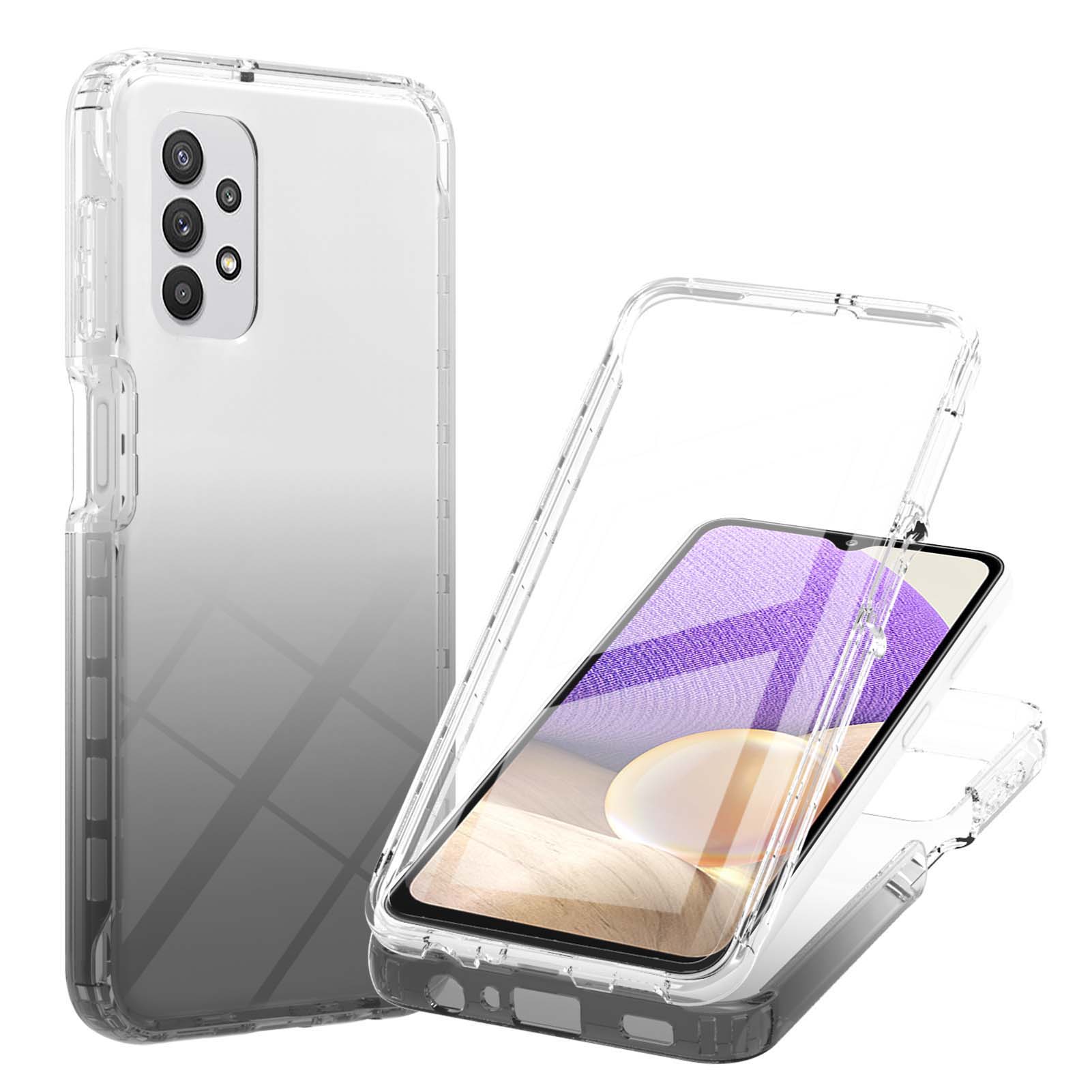 3 В 1 1 Градиент Color TPU Cover + PC Кадр + PET Пленка Гибридный Чехол Для Телефона Для Samsung Galaxy A32 5G - Чернить, Galaxy M32 5G
3 В 1 1 Градиент Color TPU Cover + PC Кадр + PET Пленка Гибридный Чехол Для Телефона Для Samsung Galaxy A32 5G - Чернить, Galaxy M32 5G