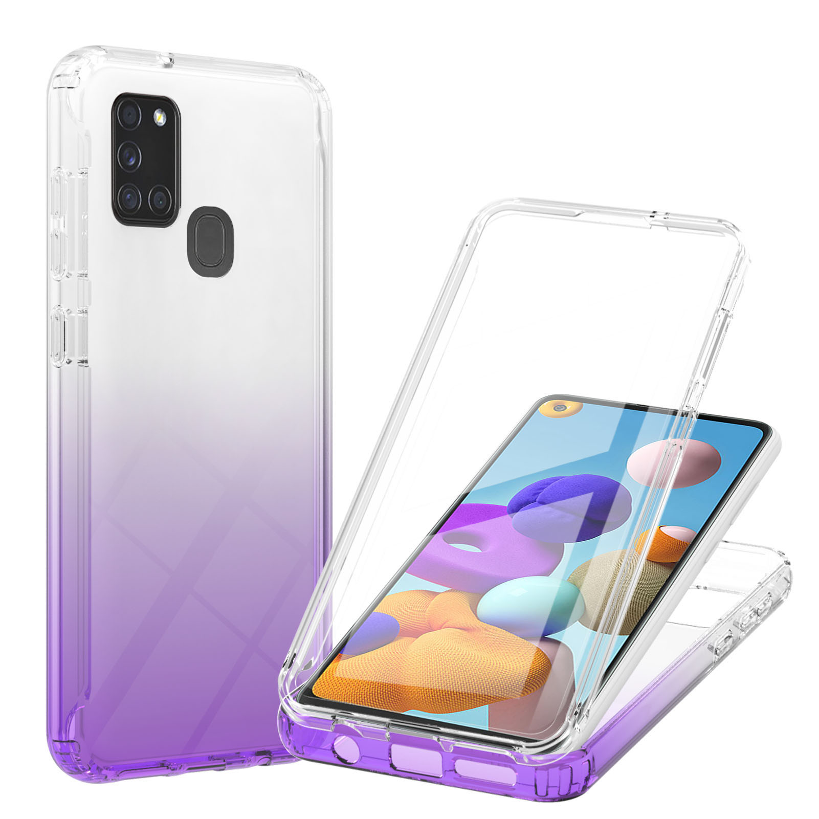Ударопрочный Градиент Color TPU Cover + PC Frame + Pet Protection Combo Чехол Для Samsung Galaxy A21S (Глобальная Версия) - Фиолетовый, Galaxy A21s
Ударопрочный Градиент Color TPU Cover + PC Frame + Pet Protection Combo Чехол Для Samsung Galaxy A21S (Глобальная Версия) - Фиолетовый, Galaxy A21s