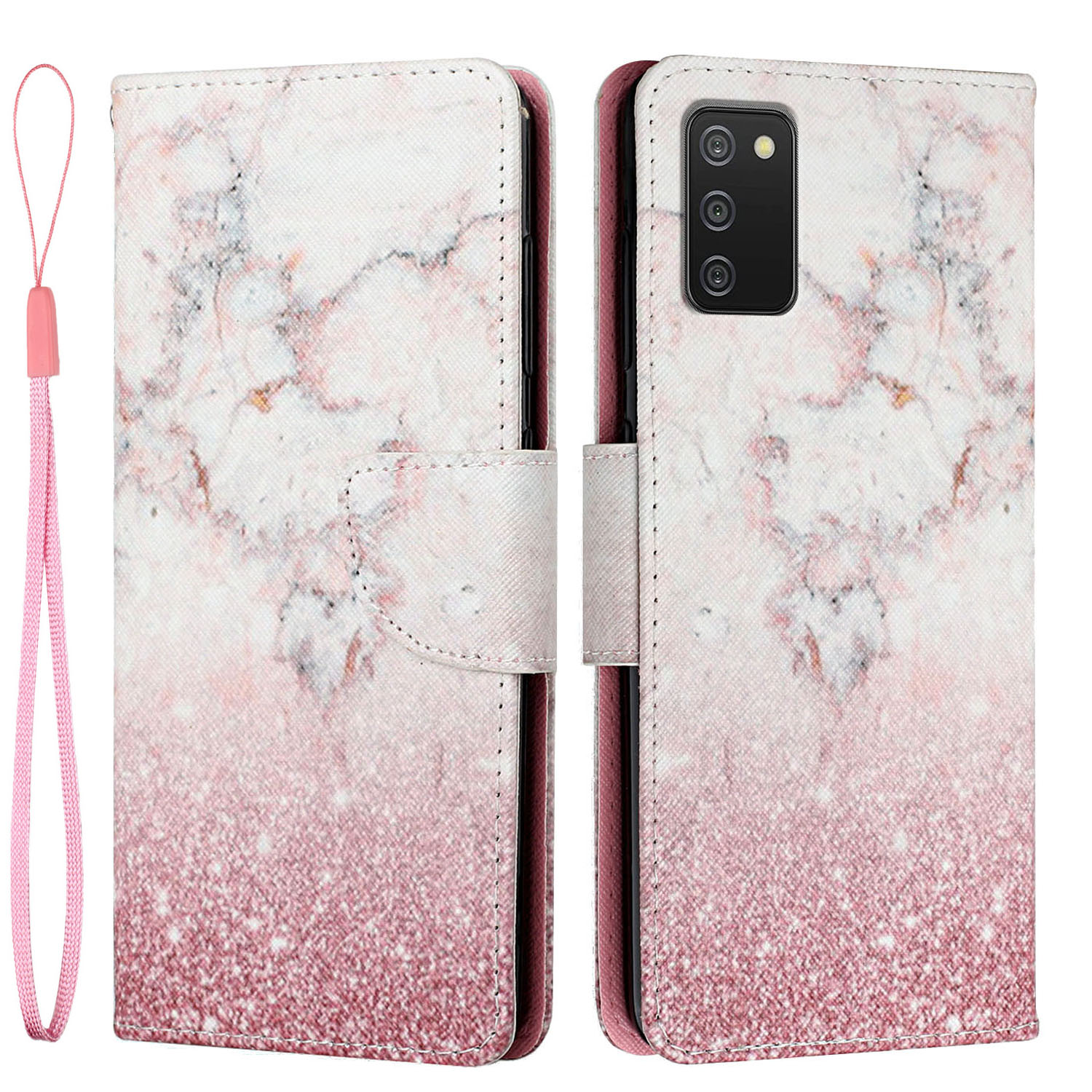 Cross Texture Pattern Premium PU Leather Wallet Stand Flip Cover with Strap for Samsung Galaxy A03s (166.5 x 75.98 x 9.14mm) - Pink Marble, Samsung Galaxy A03s (166.5 x 75.98 x 9.14mm)
Cross Texture Pattern Premium PU Leather Wallet Stand Flip Cover with Strap for Samsung Galaxy A03s (166.5 x 75.98 x 9.14mm) - Pink Marble, Samsung Galaxy A03s (166.5 x 75.98 x 9.14mm)