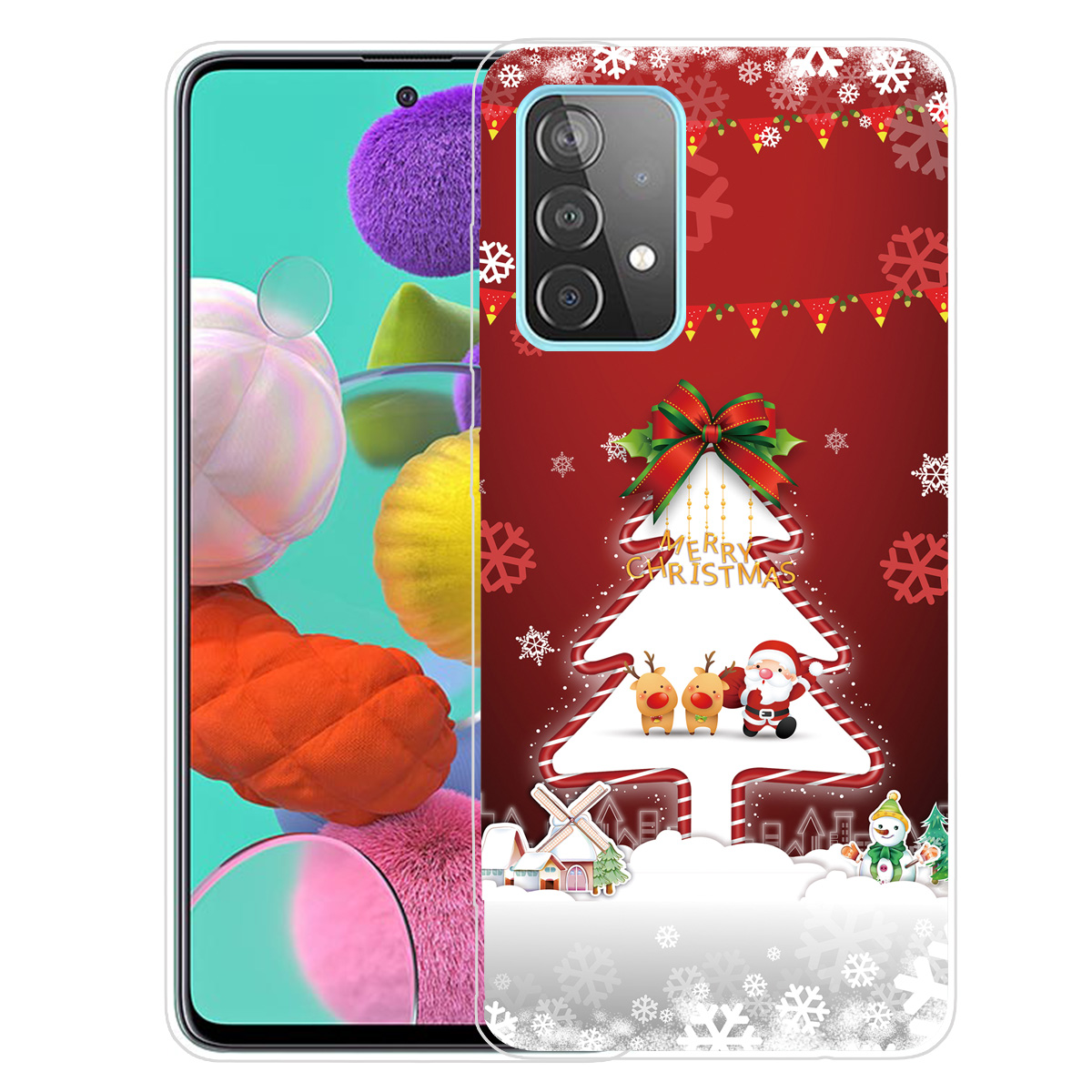 Christmas Decor Pattern Printing Thin Soft IMD TPU Case for Samsung Galaxy A52 5G / 4G / A52s 5G - Christmas Tree and Snowflakes, Galaxy A52 5G
Christmas Decor Pattern Printing Thin Soft IMD TPU Case for Samsung Galaxy A52 5G / 4G / A52s 5G - Christmas Tree and Snowflakes, Galaxy A52 5G