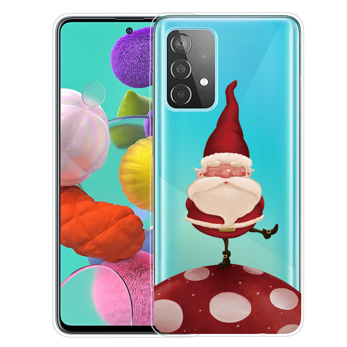 Christmas Series Pattern Printing IMD Soft TPU Clear Protective Case for Samsung Galaxy A72 5G / 4G - Santa and Mushroom, Galaxy A72 5G
Christmas Series Pattern Printing IMD Soft TPU Clear Protective Case for Samsung Galaxy A72 5G / 4G - Santa and Mushroom, Galaxy A72 5G