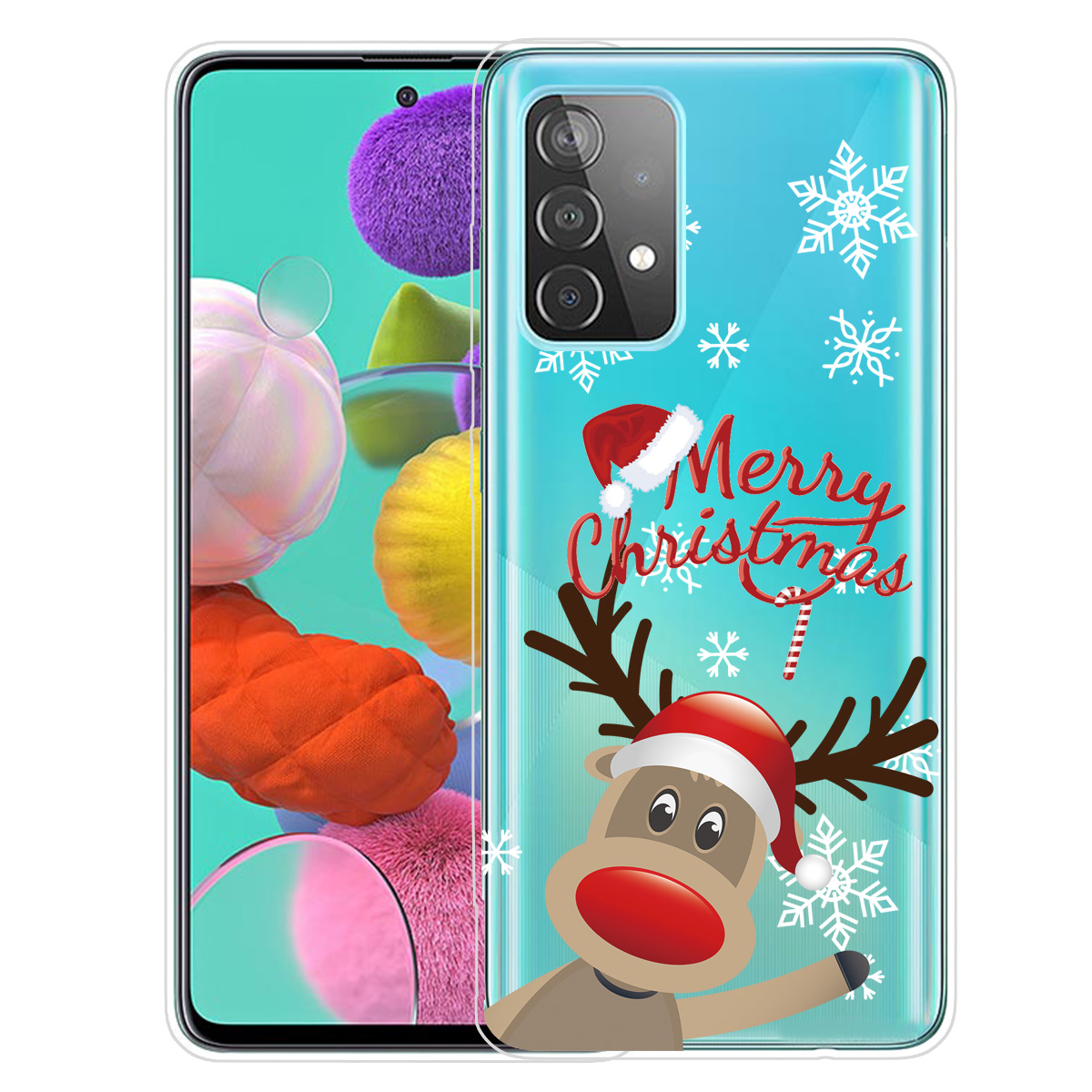 Christmas Series Pattern Printing IMD Soft TPU Clear Protective Case for Samsung Galaxy A72 5G / 4G - Reindeer with Christmas Hat, Galaxy A72 5G
Christmas Series Pattern Printing IMD Soft TPU Clear Protective Case for Samsung Galaxy A72 5G / 4G - Reindeer with Christmas Hat, Galaxy A72 5G