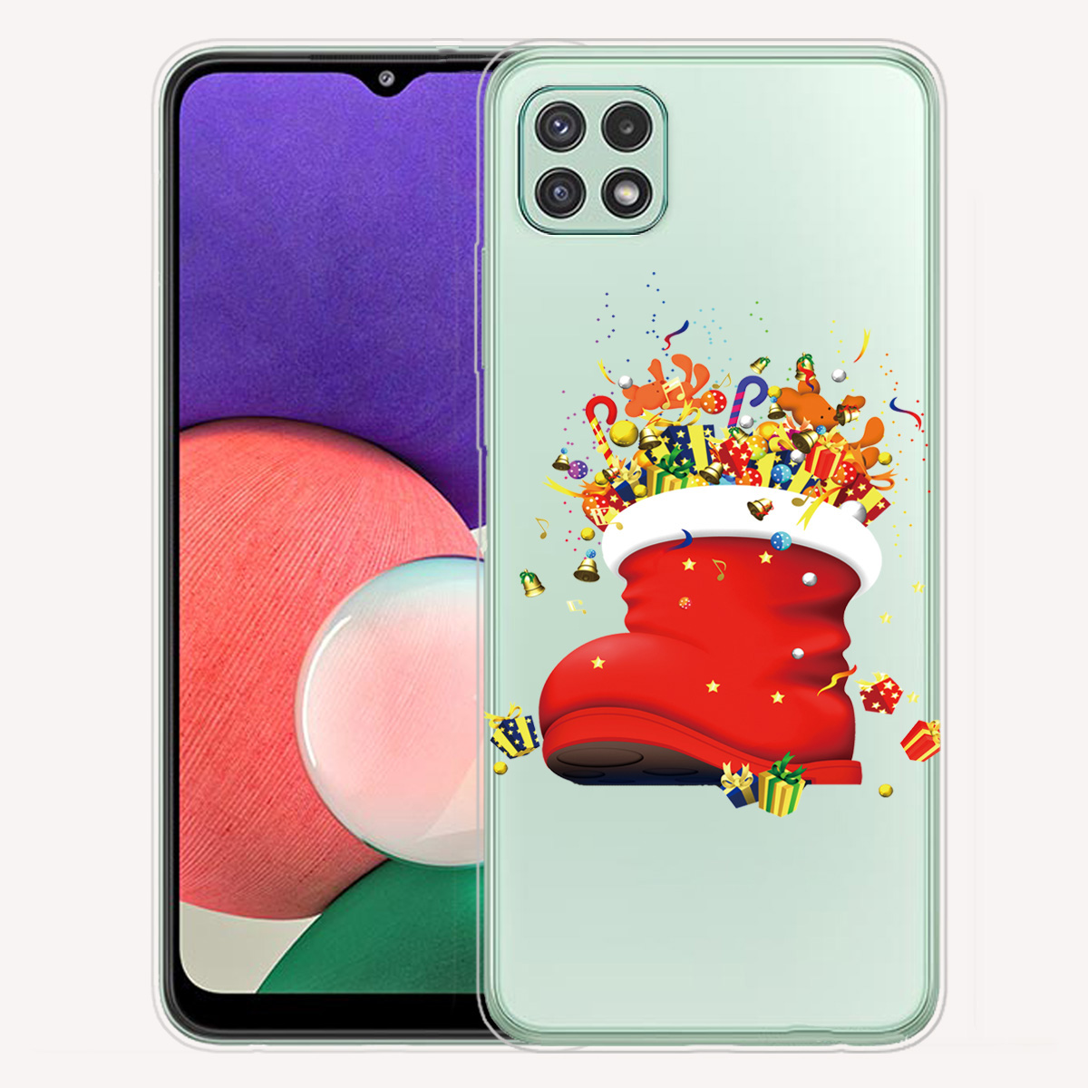 Christmas Series Pattern Printing IMD TPU Bumper Protective Soft Case Cover for Samsung Galaxy A22 5G (EU Version) - Christmas Stocking, Galaxy A22 5G (EU Version)
Christmas Series Pattern Printing IMD TPU Bumper Protective Soft Case Cover for Samsung Galaxy A22 5G (EU Version) - Christmas Stocking, Galaxy A22 5G (EU Version)