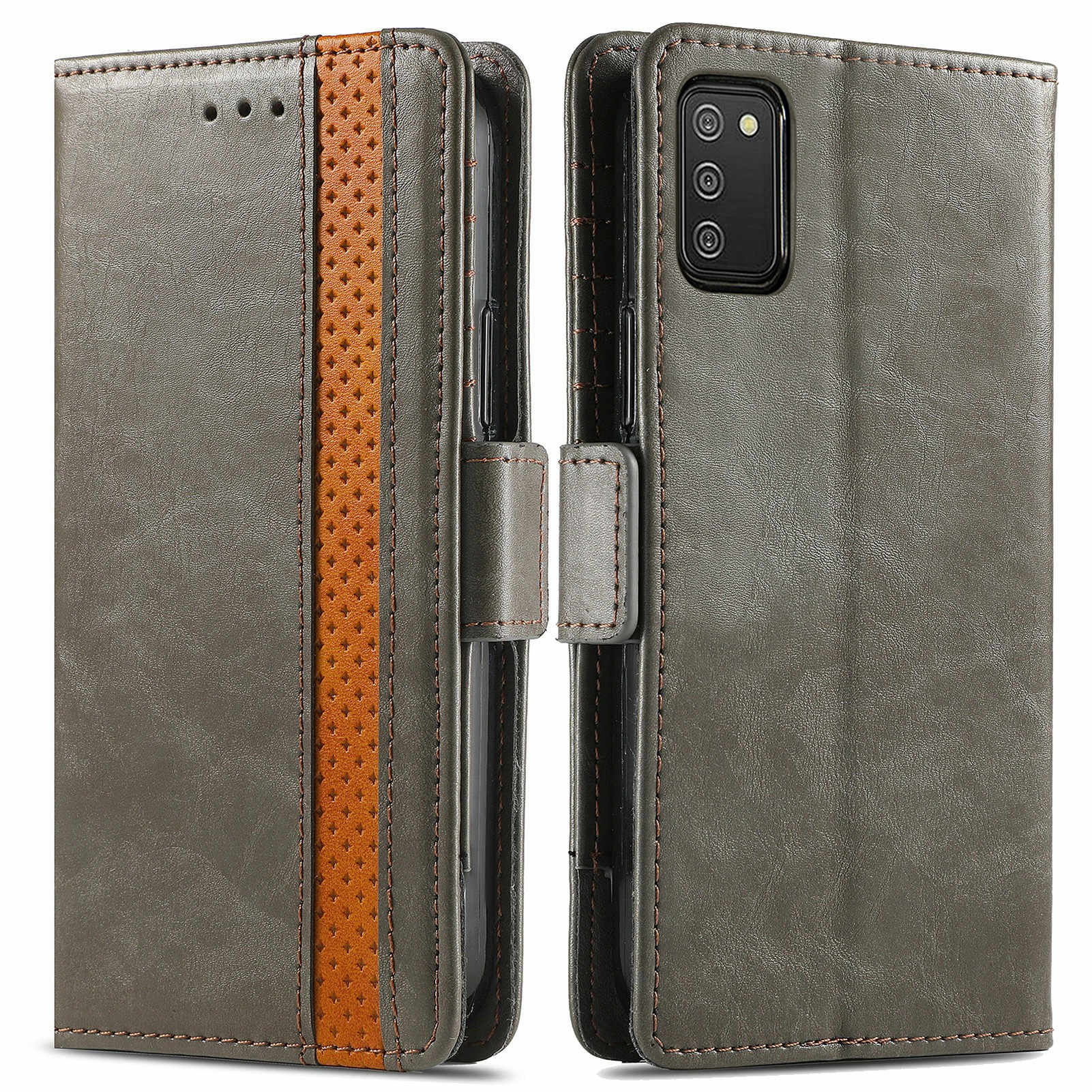 CASENEO 002 Series Business Style Splicing PU Leather Stand Wallet Case Shockproof Protection Shell for Samsung Galaxy A03s (166.5 x 75.98 x 9.14mm) - Grey, Samsung Galaxy A03s (166.5 x 75.98 x 9.14mm)
CASENEO 002 Series Business Style Splicing PU Leather Stand Wallet Case Shockproof Protection Shell for Samsung Galaxy A03s (166.5 x 75.98 x 9.14mm) - Grey, Samsung Galaxy A03s (166.5 x 75.98 x 9.14mm)