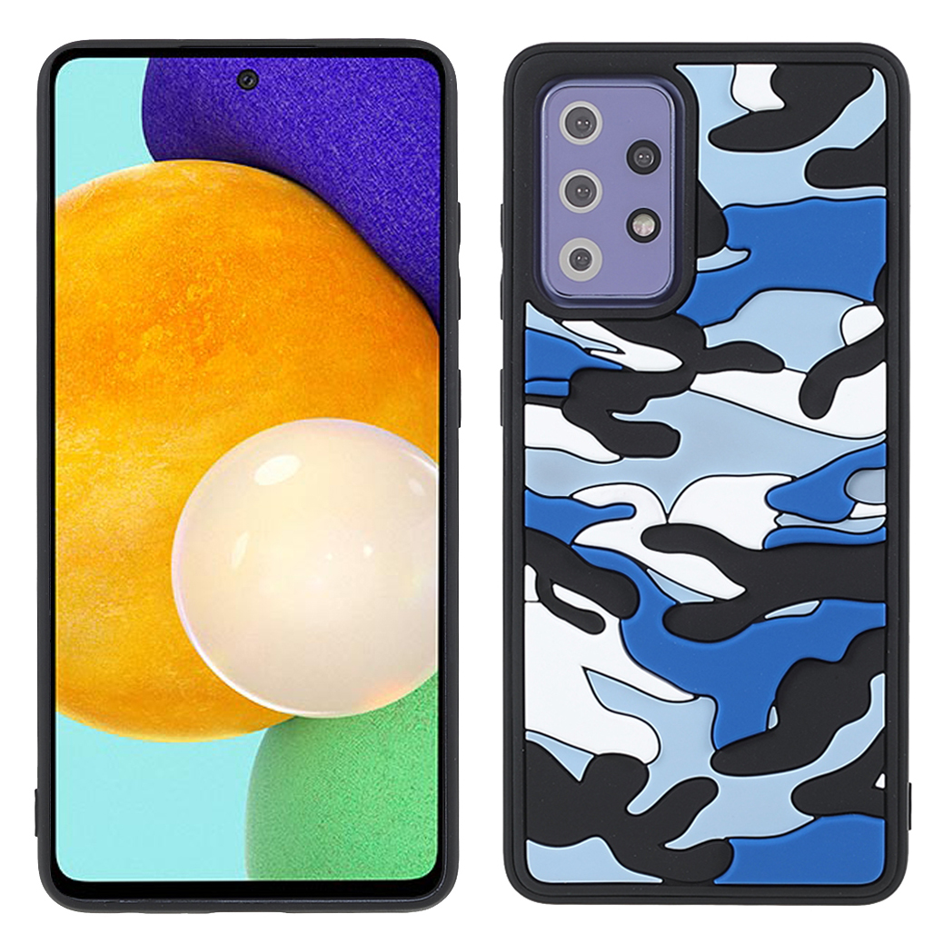 Soft Phone Shell Stylish Rugged Camouflage Pattern Anti-fall TPU Phone Cover Case for Samsung Galaxy A72 4G/5G - Blue, Galaxy A72 5G
Soft Phone Shell Stylish Rugged Camouflage Pattern Anti-fall TPU Phone Cover Case for Samsung Galaxy A72 4G/5G - Blue, Galaxy A72 5G