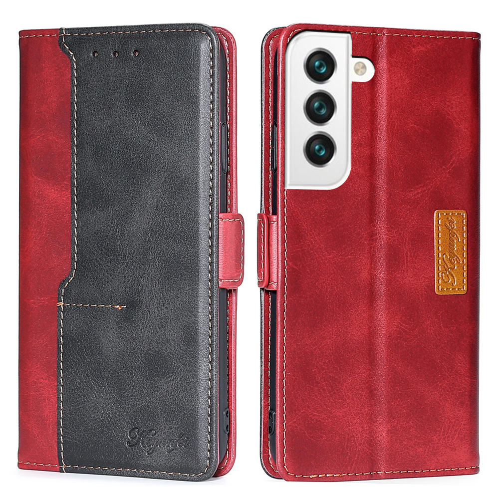 Side Buckle Design Contrast-color Anti-drop Shockproof Leather Wallet Phone Cover for Samsung Galaxy S22 5G - Red/Black, Galaxy S22 5G
Side Buckle Design Contrast-color Anti-drop Shockproof Leather Wallet Phone Cover for Samsung Galaxy S22 5G - Red/Black, Galaxy S22 5G