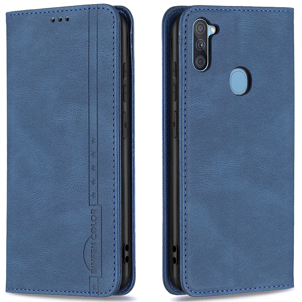 BINFEN COLOR For Samsung Galaxy M11/A11 Scratch Resistant RFID Blocking Design Quality PU Leather Phone Case Stand Cover - Blue, Galaxy A11 (EU Version)
BINFEN COLOR For Samsung Galaxy M11/A11 Scratch Resistant RFID Blocking Design Quality PU Leather Phone Case Stand Cover - Blue, Galaxy A11 (EU Version)