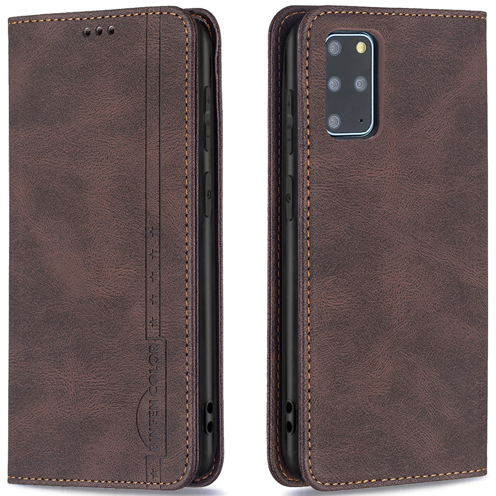 BINFEN COLOR Scratch Resistant Anti-swiping Design PU Leather Phone Case Stand Cover for Samsung Galaxy S20 Plus - Brown, Galaxy S20 Plus 4G
BINFEN COLOR Scratch Resistant Anti-swiping Design PU Leather Phone Case Stand Cover for Samsung Galaxy S20 Plus - Brown, Galaxy S20 Plus 4G