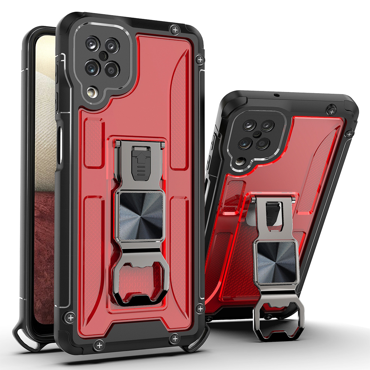 Armor Kickstand Hybrid Hard PC + Soft TPU Phone Case Work with Magnetic Car Mount for Samsung Galaxy A12 - Red, Galaxy A12
Armor Kickstand Hybrid Hard PC + Soft TPU Phone Case Work with Magnetic Car Mount for Samsung Galaxy A12 - Red, Galaxy A12