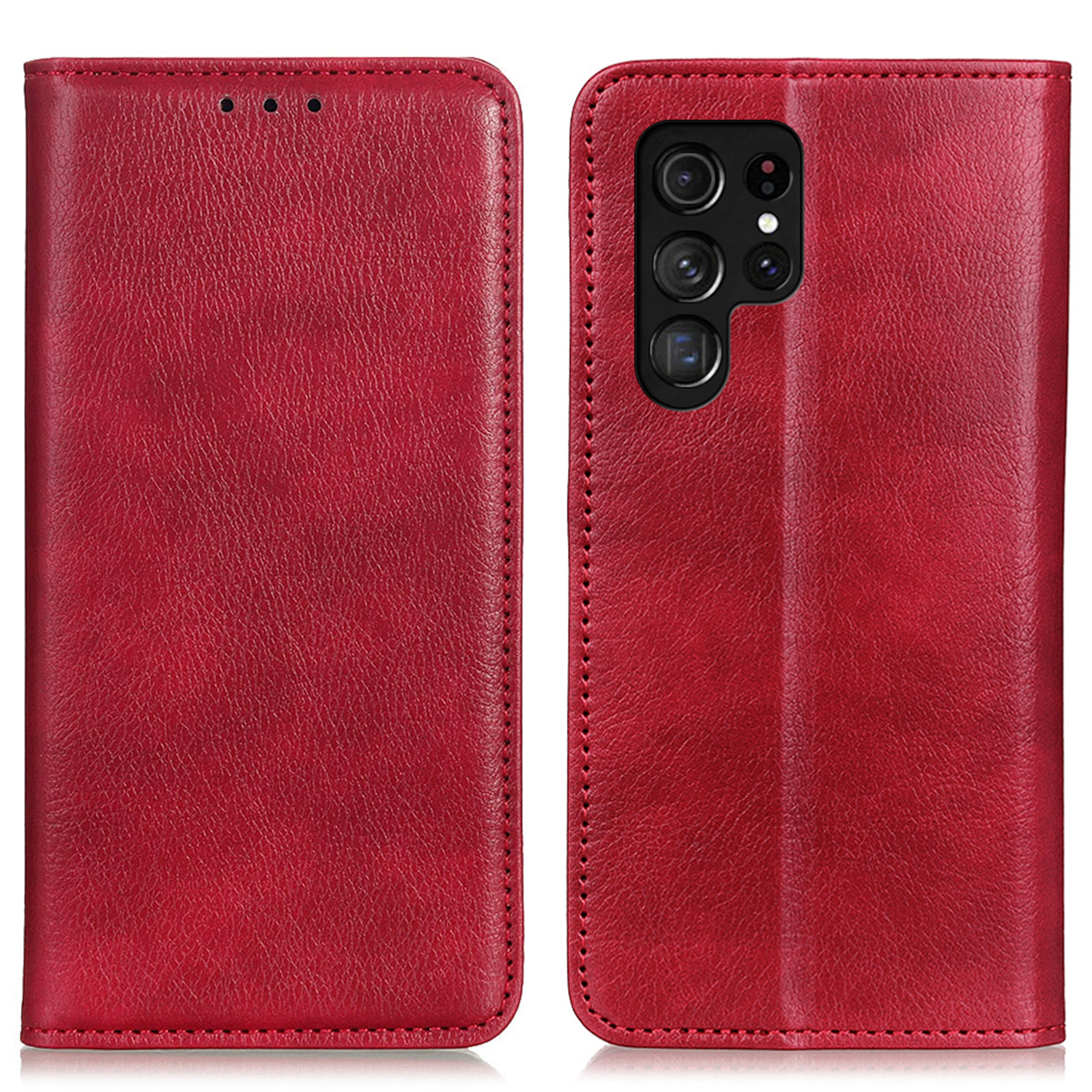 Litchi Texture Split Leather Magnetic Auto Closing Phone Stand Protector Case for Samsung Galaxy S22 Ultra 5G - Red, Galaxy S22 Ultra 5G
Litchi Texture Split Leather Magnetic Auto Closing Phone Stand Protector Case for Samsung Galaxy S22 Ultra 5G - Red, Galaxy S22 Ultra 5G