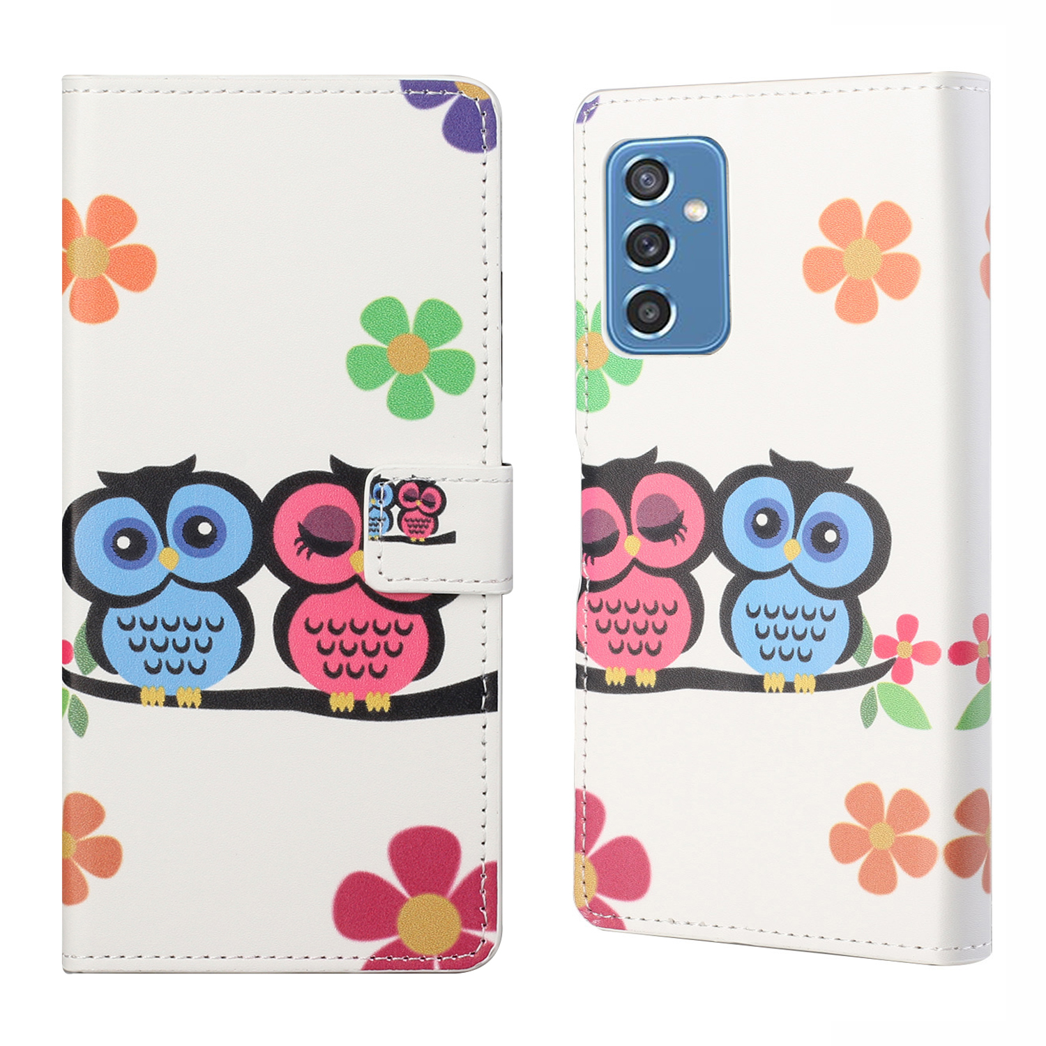 Pattern Printing TPU + PU Leather Wallet Stand Magnetic Closure Flip Case for Samsung Galaxy M52 5G - Owls on the Branch, Samsung Galaxy M52 5G
Pattern Printing TPU + PU Leather Wallet Stand Magnetic Closure Flip Case for Samsung Galaxy M52 5G - Owls on the Branch, Samsung Galaxy M52 5G