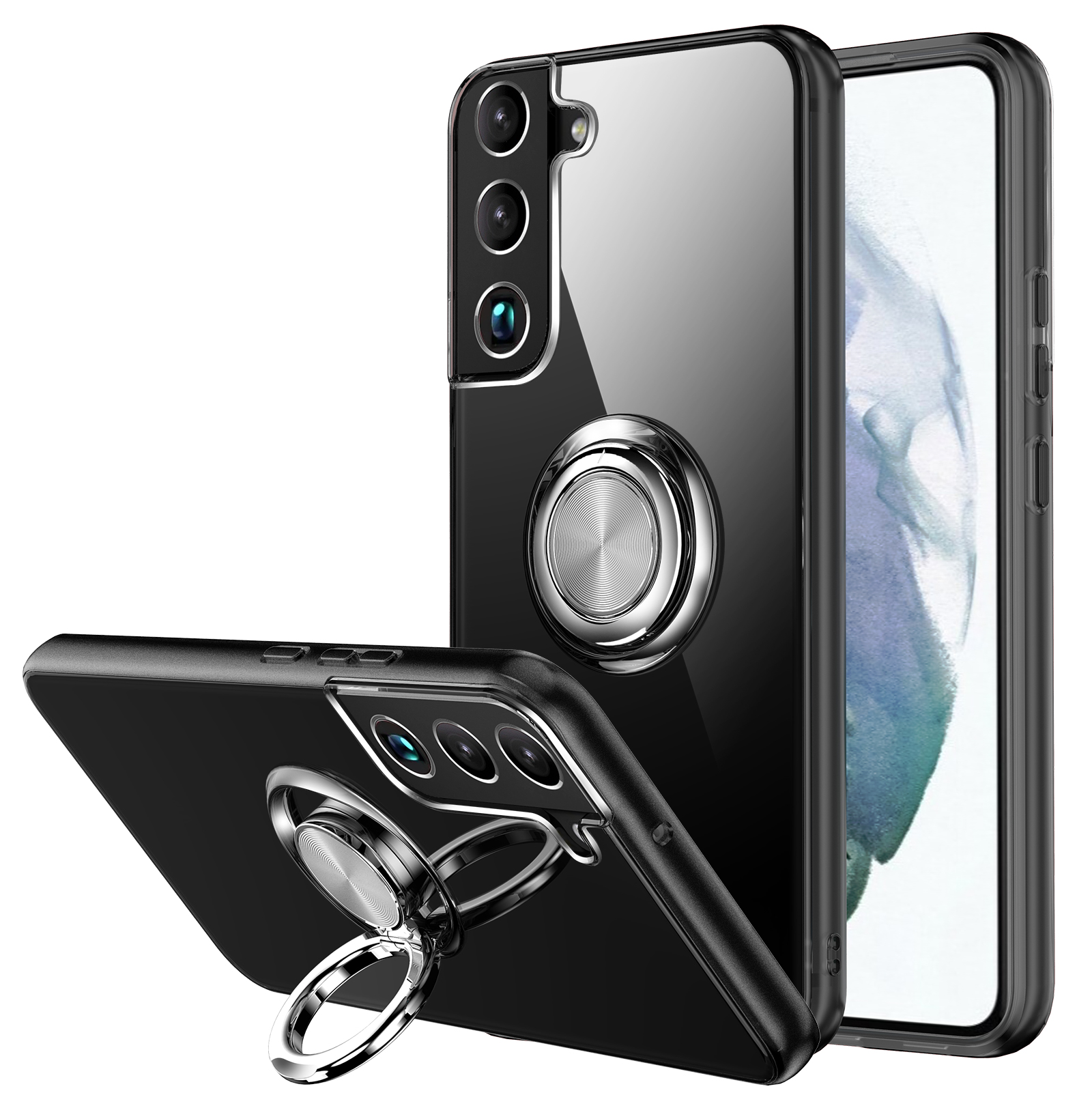 Slim Fit Protective Soft TPU Phone Case with Ring Holder Magnetic Kickstand for Samsung Galaxy S22 5G - Black, Galaxy S22 5G
Slim Fit Protective Soft TPU Phone Case with Ring Holder Magnetic Kickstand for Samsung Galaxy S22 5G - Black, Galaxy S22 5G