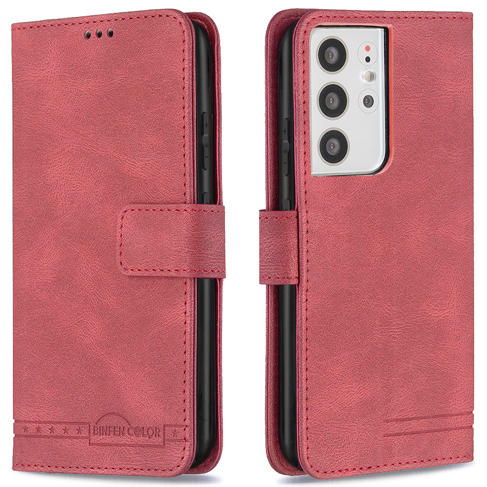 Binfen Color BF09 RFID -блокировка Кожаного Телефона PU с Кошельком Для Подставки Для Samsung Galaxy S21 Ultra 5G - Красный, Galaxy S21 Ultra 5G
Binfen Color BF09 RFID -блокировка Кожаного Телефона PU с Кошельком Для Подставки Для Samsung Galaxy S21 Ultra 5G - Красный, Galaxy S21 Ultra 5G