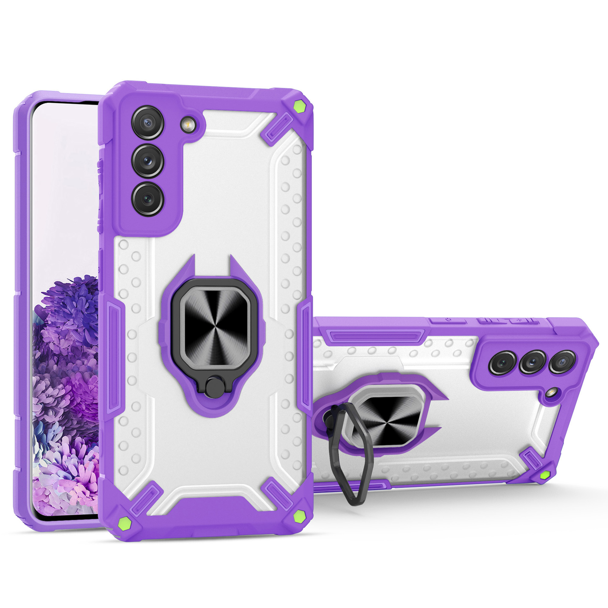 Anti-Fall Well-Protected Ring Kickstand Design PC+TPU Hybrid Case Phone Shell for Samsung Galaxy S21 FE 5G/S21 Fan Edition - Purple, Galaxy S21 FE 5G
Anti-Fall Well-Protected Ring Kickstand Design PC+TPU Hybrid Case Phone Shell for Samsung Galaxy S21 FE 5G/S21 Fan Edition - Purple, Galaxy S21 FE 5G