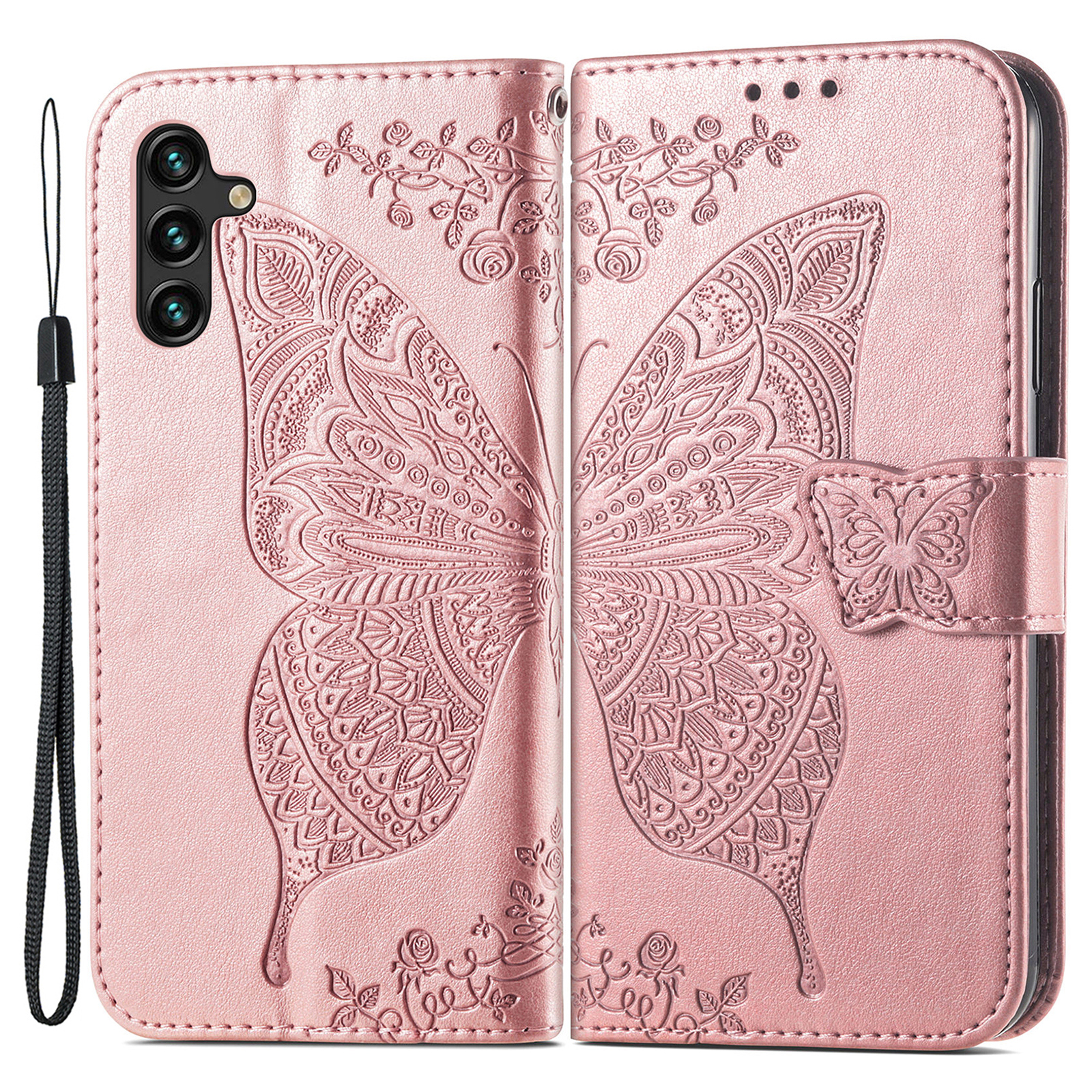 Дизайн Кошелька Кожа Кожа Butterfly Flower Pattern. Отпечатано Подставка Для Запястья Для Запястья Для Samsung Galaxy A13 5G - Розовое Золото, Galaxy A13 5G
Дизайн Кошелька Кожа Кожа Butterfly Flower Pattern. Отпечатано Подставка Для Запястья Для Запястья Для Samsung Galaxy A13 5G - Розовое Золото, Galaxy A13 5G