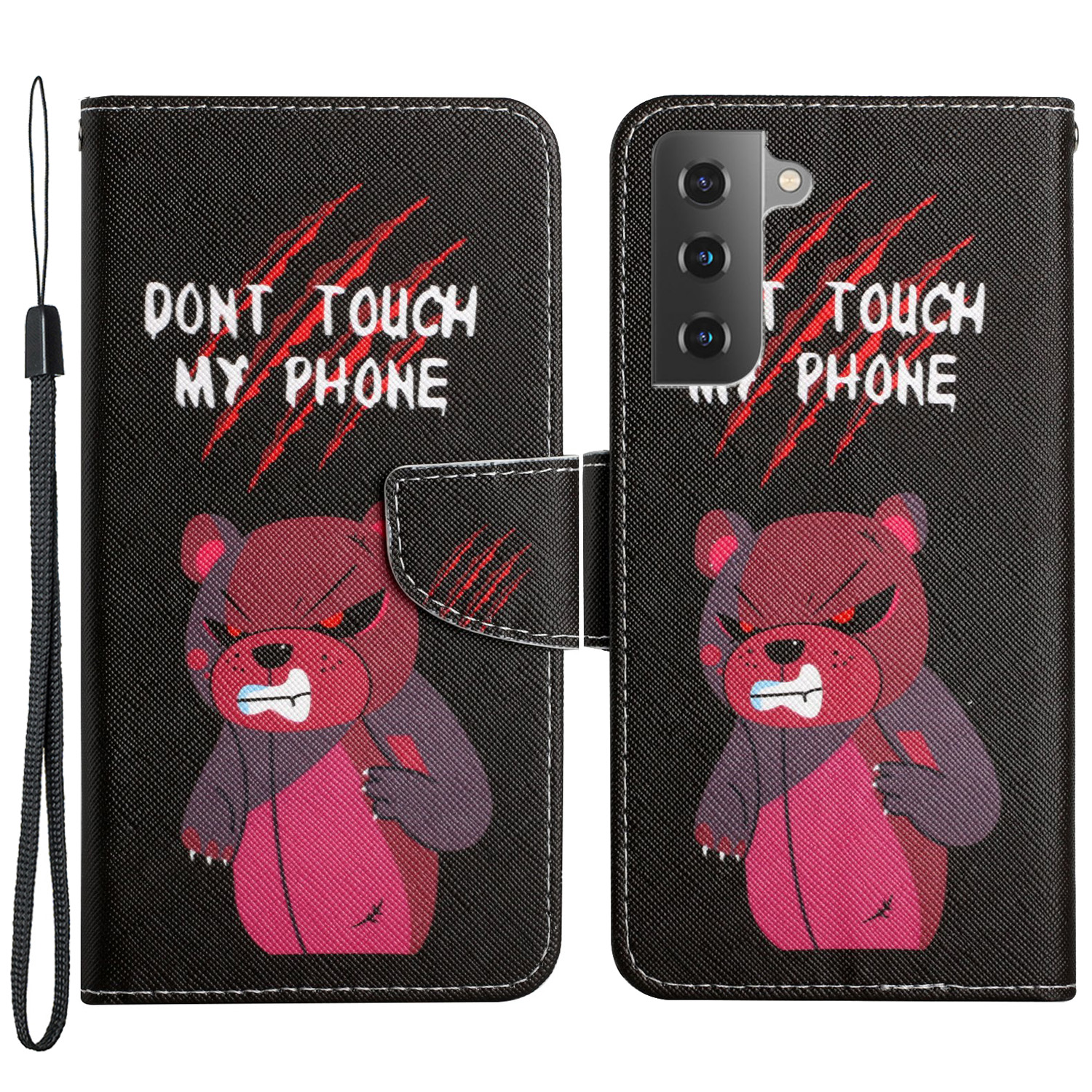 Cross Texture Pattern Printing All-round Protection Leather Phone Case Stand Wallet Shell with Hand Strap for Samsung Galaxy S22+ 5G - Red Bear, Galaxy S22+ 5G
Cross Texture Pattern Printing All-round Protection Leather Phone Case Stand Wallet Shell with Hand Strap for Samsung Galaxy S22+ 5G - Red Bear, Galaxy S22+ 5G