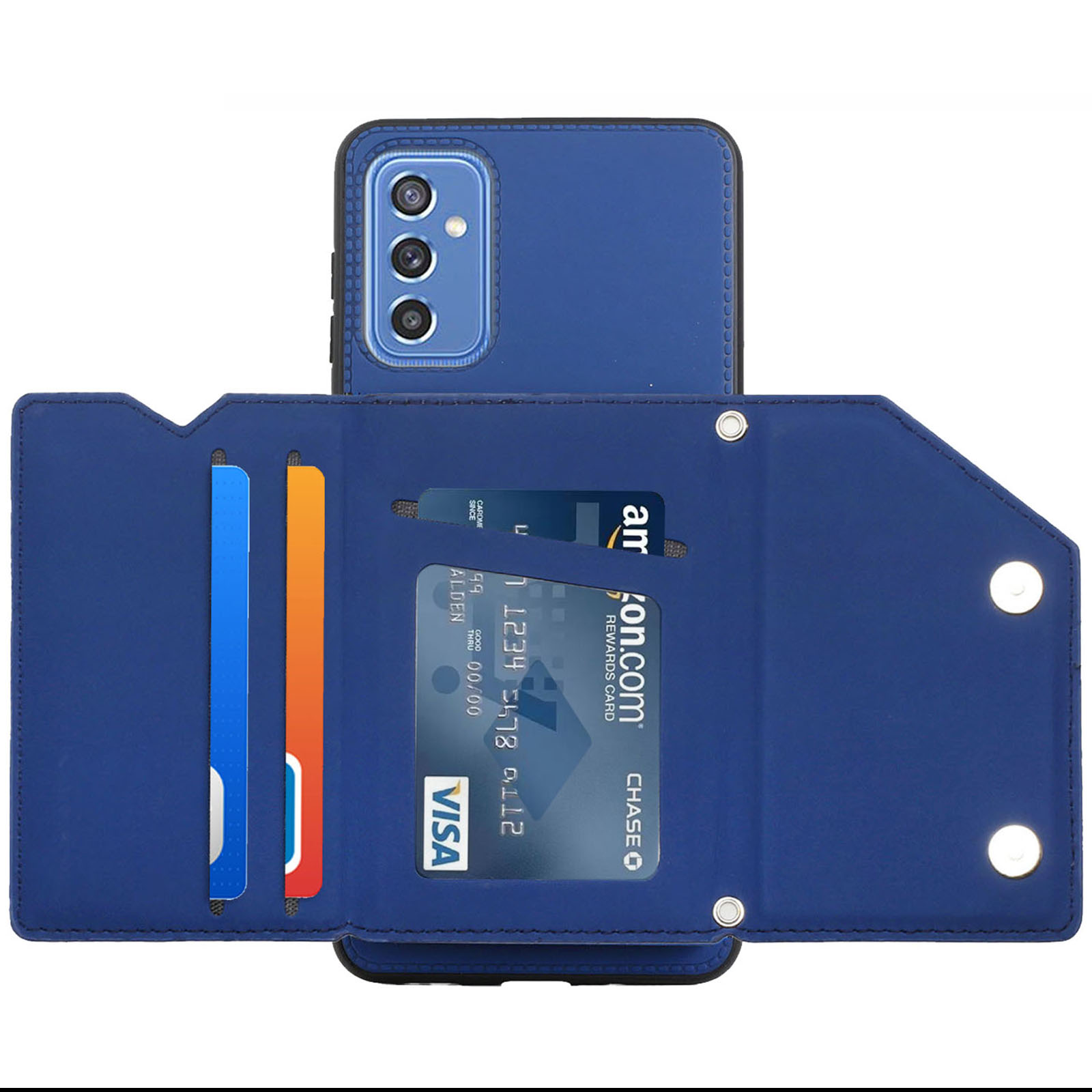 Skin-touch Feel Kickstand Card Holder Scratch-resistant Solid Color PU Leather Coated Protective Case Cover for Samsung Galaxy M52 5G - Sapphire, Samsung Galaxy M52 5G
Skin-touch Feel Kickstand Card Holder Scratch-resistant Solid Color PU Leather Coated Protective Case Cover for Samsung Galaxy M52 5G - Sapphire, Samsung Galaxy M52 5G