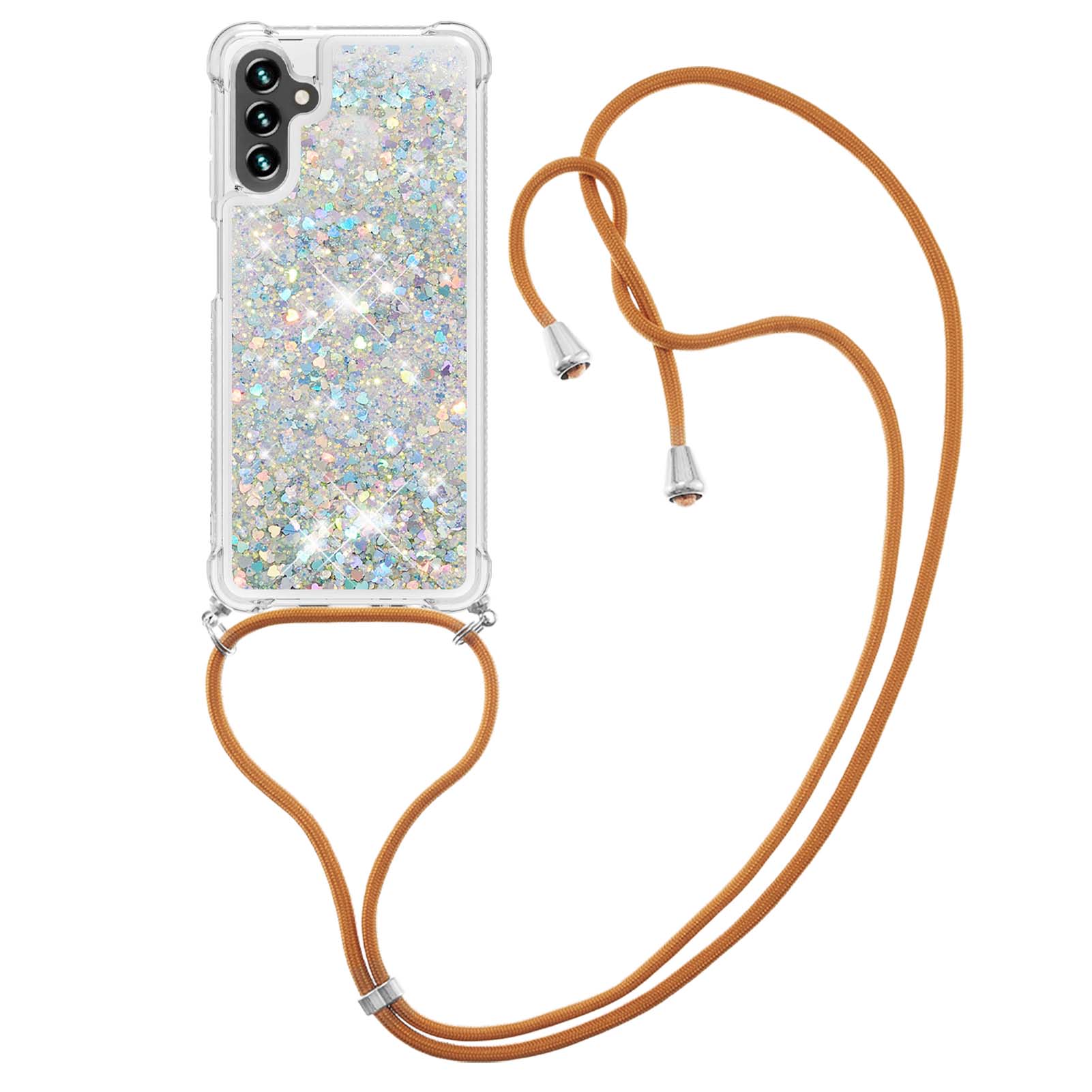 Зыпкий и Блестящий Жидкий Корпус Сотового Телефона TPU с Регулируемым Lanyard Для Samsung Galaxy A13 5G - Серебряные Сердца, Galaxy A13 5G
Зыпкий и Блестящий Жидкий Корпус Сотового Телефона TPU с Регулируемым Lanyard Для Samsung Galaxy A13 5G - Серебряные Сердца, Galaxy A13 5G