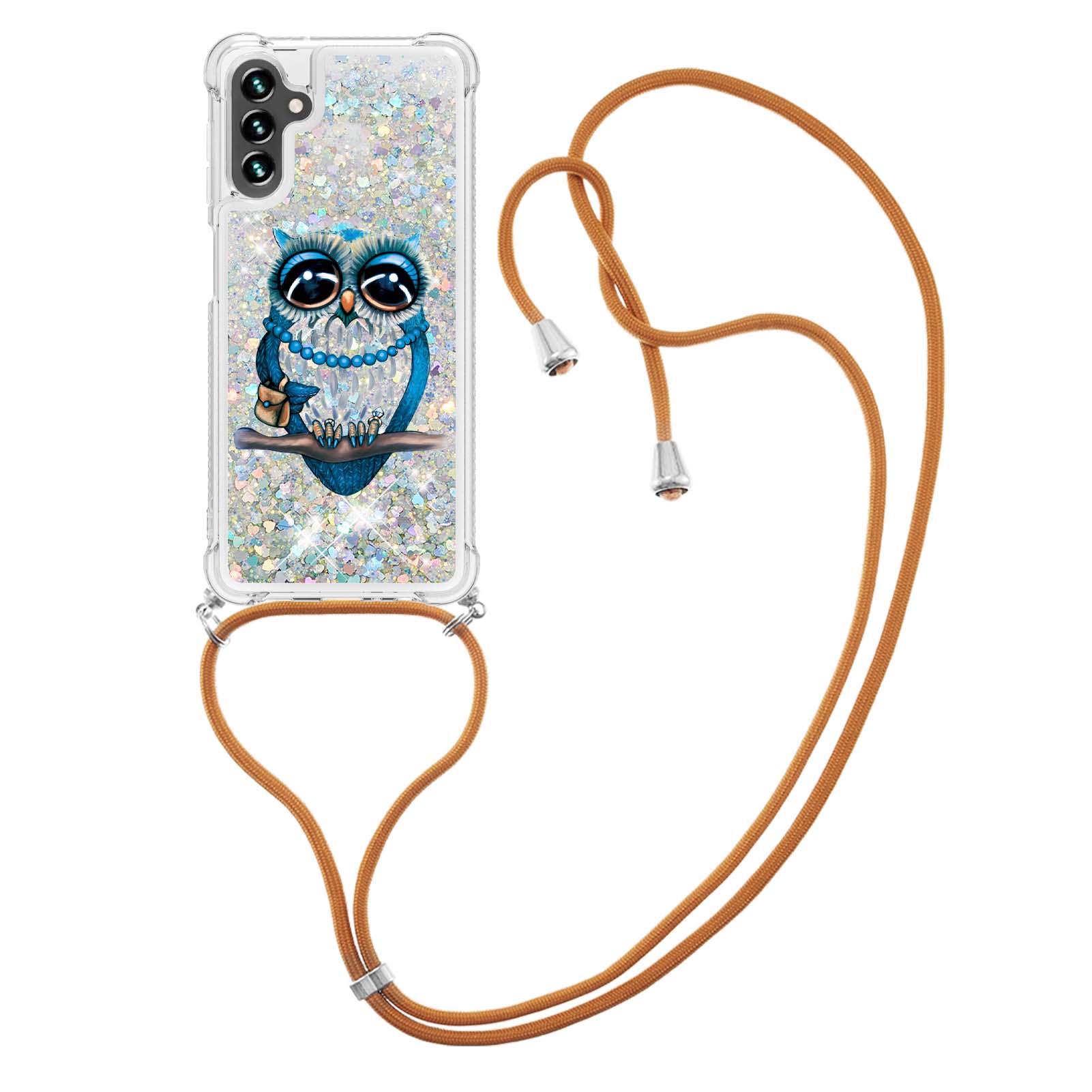 For Samsung Galaxy A13 5G / A04s 4G (164.7 x 76.7 x 9.1 mm) Glitter Liquid Quicksand Case Pattern Printing Soft TPU Phone Cover with Adjustable Lanyard - Owl, Galaxy A13 5G
For Samsung Galaxy A13 5G / A04s 4G (164.7 x 76.7 x 9.1 mm) Glitter Liquid Quicksand Case Pattern Printing Soft TPU Phone Cover with Adjustable Lanyard - Owl, Galaxy A13 5G