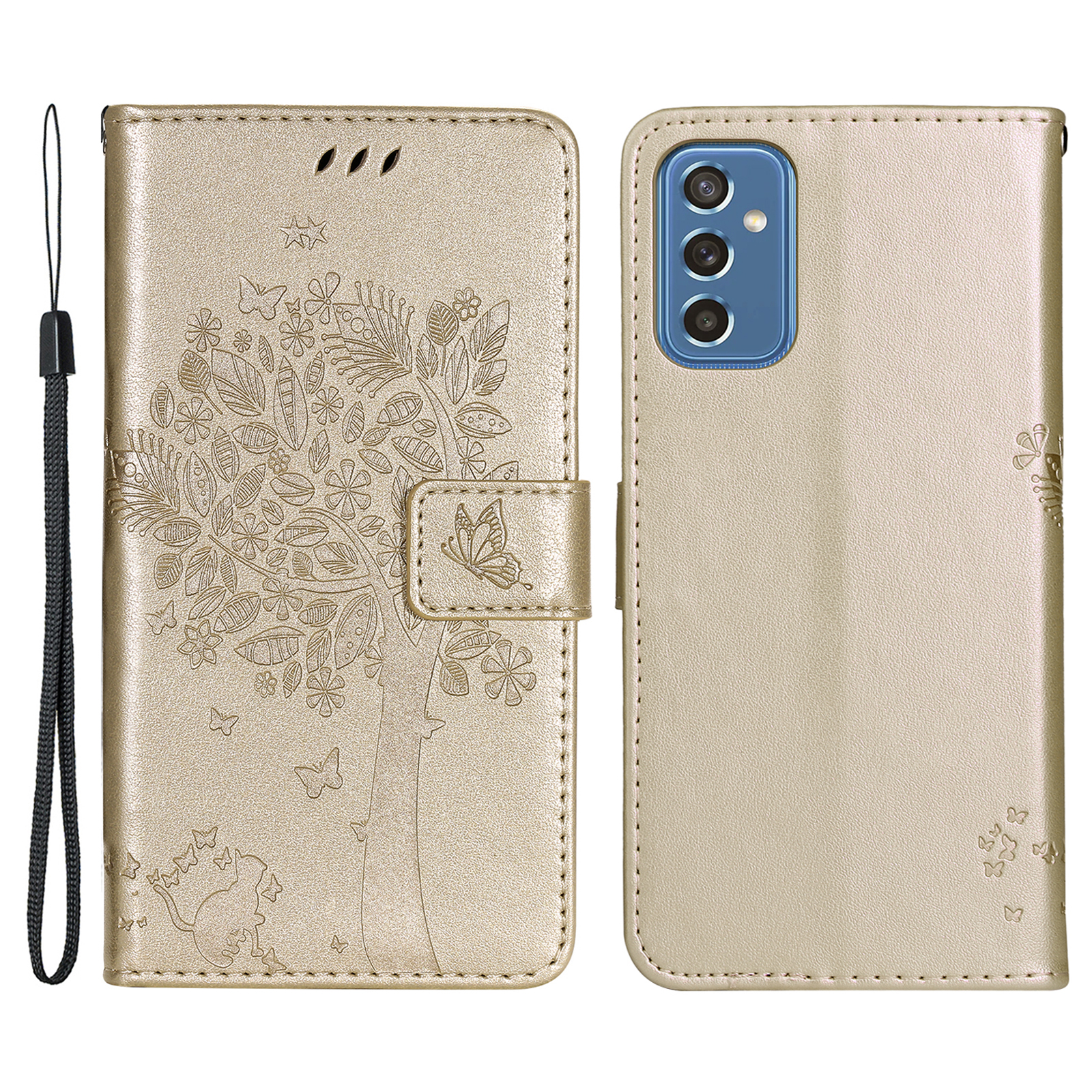 For Samsung Galaxy M52 5G KT Imprinting Flower Series-3 Cute Cat and Tree Pattern Imprinted Wallet Flip Phone Case PU Leather Stand Magnetic Clasp Protection Mobile Phone Cover - Gold, Samsung Galaxy M52 5G
For Samsung Galaxy M52 5G KT Imprinting Flower Series-3 Cute Cat and Tree Pattern Imprinted Wallet Flip Phone Case PU Leather Stand Magnetic Clasp Protection Mobile Phone Cover - Gold, Samsung Galaxy M52 5G