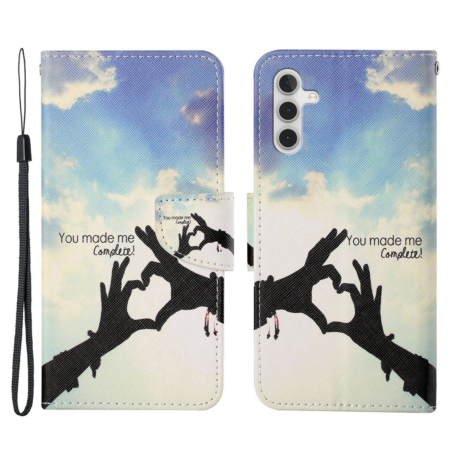 Cross Texture Scratch-resistant Stylish Pattern Printing PU Leather Phone Case Cover with Stand Wallet for Samsung Galaxy A13 5G - Heart Shape/Finger, Galaxy A13 5G
Cross Texture Scratch-resistant Stylish Pattern Printing PU Leather Phone Case Cover with Stand Wallet for Samsung Galaxy A13 5G - Heart Shape/Finger, Galaxy A13 5G