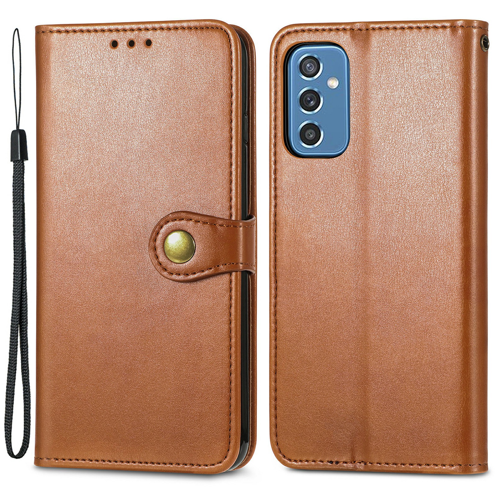 Кожаный Кошелек PU Flip Phone Case Magnetic Круглая Пряжка с Ударной Крышкой с Ремешком Для Samsung Galaxy M52 5G - Коричневый, Samsung Galaxy M52 5G
Кожаный Кошелек PU Flip Phone Case Magnetic Круглая Пряжка с Ударной Крышкой с Ремешком Для Samsung Galaxy M52 5G - Коричневый, Samsung Galaxy M52 5G