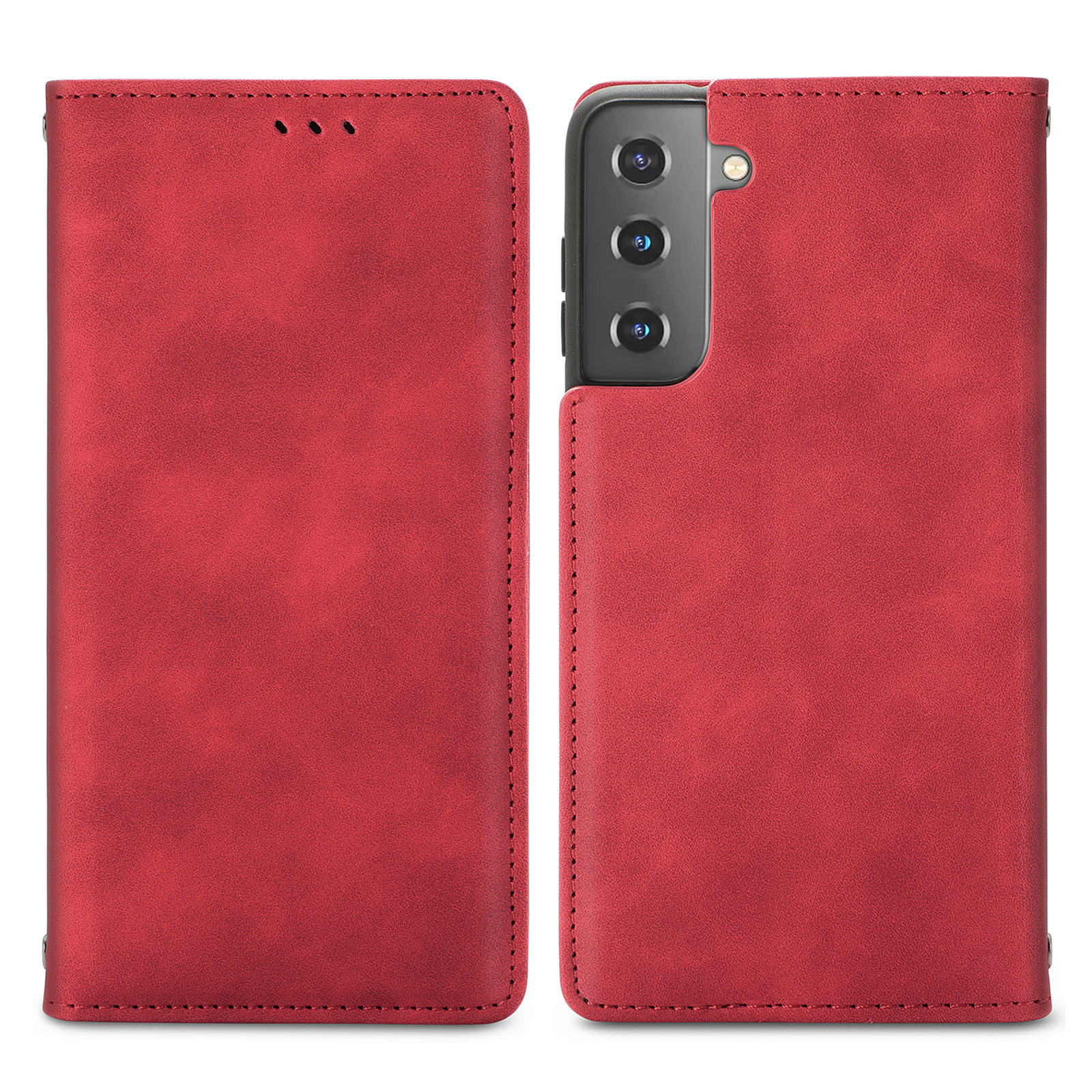 Retro Style Skin-Touch PU Leather Flip Case Stand Card Slots Folio Auto Magnetic Closed Cover for Samsung Galaxy S22+ 5G - Red, Galaxy S22+ 5G
Retro Style Skin-Touch PU Leather Flip Case Stand Card Slots Folio Auto Magnetic Closed Cover for Samsung Galaxy S22+ 5G - Red, Galaxy S22+ 5G