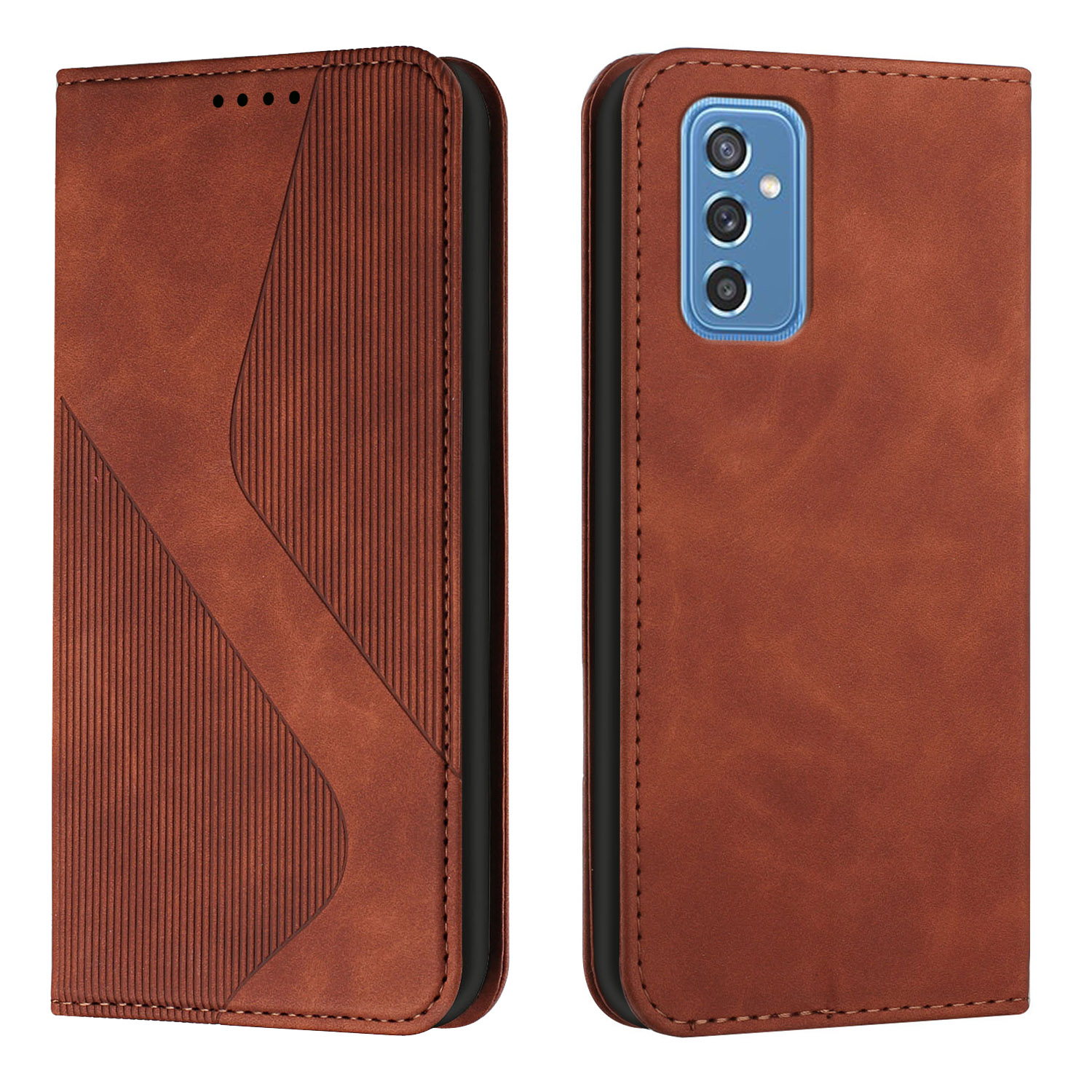 S-shaped Texture Magnetic Auto-absorbed PU Leather Cover Wallet Stand Phone Protective Case for Samsung Galaxy M52 5G - Brown, Samsung Galaxy M52 5G
S-shaped Texture Magnetic Auto-absorbed PU Leather Cover Wallet Stand Phone Protective Case for Samsung Galaxy M52 5G - Brown, Samsung Galaxy M52 5G