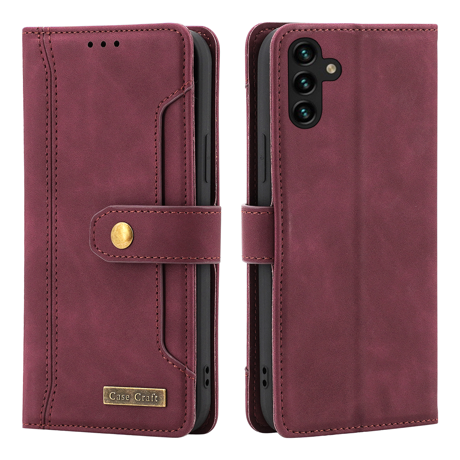 CASE CRAFT Outer Card Holder PU Leather + TPU Phone Cover Anti-drop Stand Protective Case with Wallet for Samsung Galaxy A13 5G / A04s 4G (164.7 x 76.7 x 9.1 mm) - Red, Galaxy A13 5G
CASE CRAFT Outer Card Holder PU Leather + TPU Phone Cover Anti-drop Stand Protective Case with Wallet for Samsung Galaxy A13 5G / A04s 4G (164.7 x 76.7 x 9.1 mm) - Red, Galaxy A13 5G