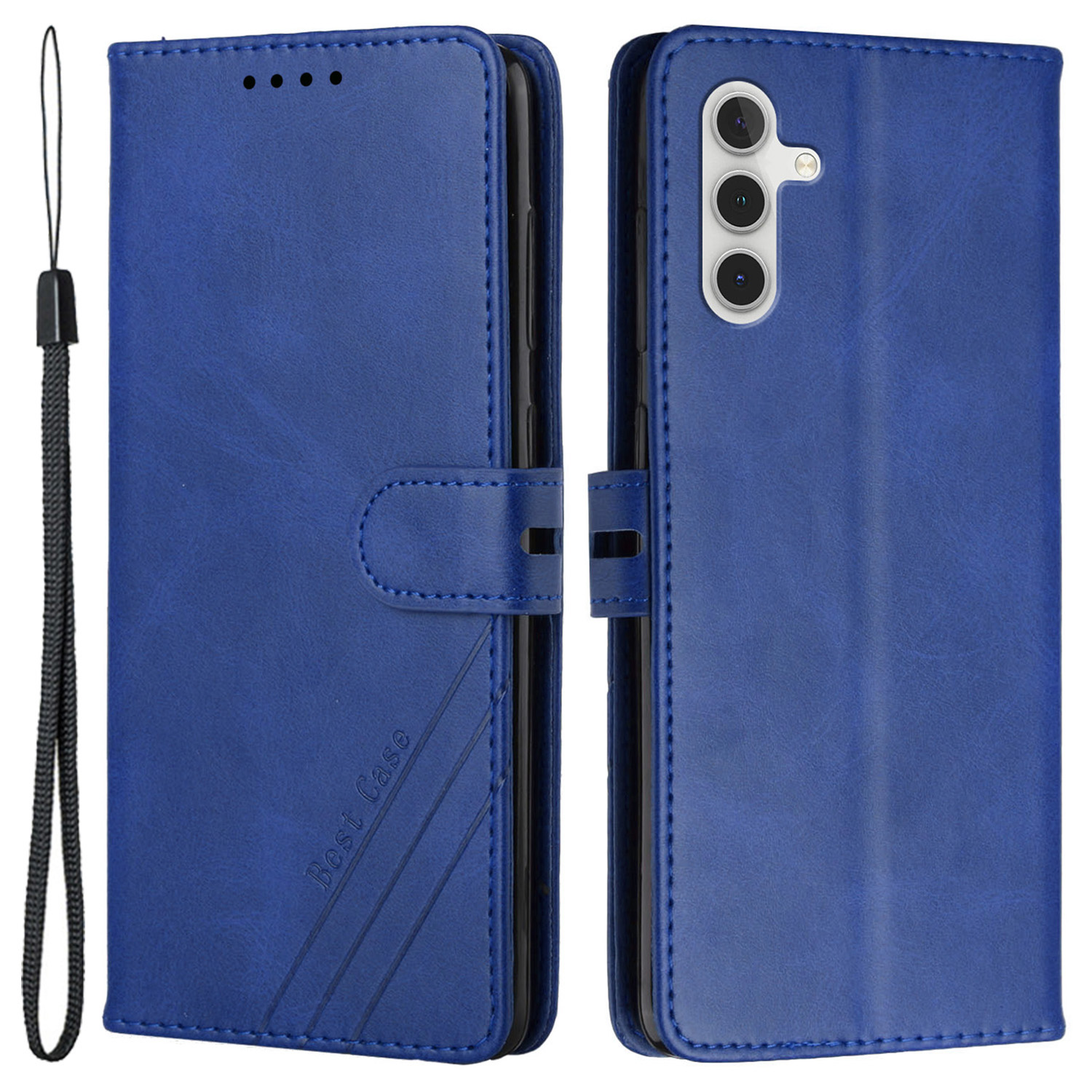 Stand Feature Solid Color PU Leather Wallet Phone Case Folio Flip Magnetic Cover with Strap for Samsung Galaxy A13 5G / A04s 4G (164.7 x 76.7 x 9.1 mm) - Blue, Galaxy A13 5G
Stand Feature Solid Color PU Leather Wallet Phone Case Folio Flip Magnetic Cover with Strap for Samsung Galaxy A13 5G / A04s 4G (164.7 x 76.7 x 9.1 mm) - Blue, Galaxy A13 5G