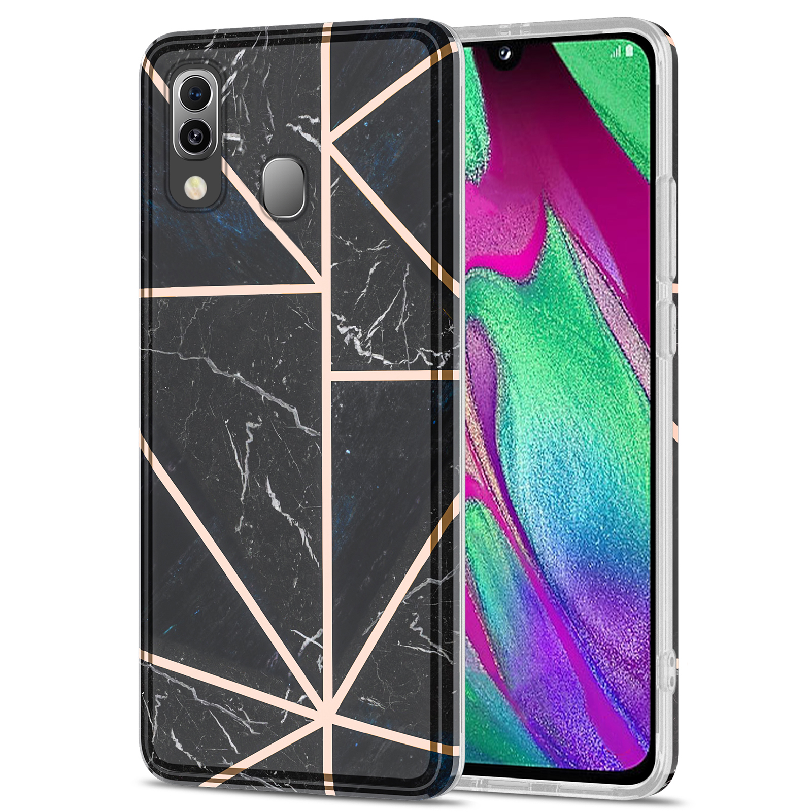 IMD TPU Phone Protector Case Electroplating Marble Pattern Splicing Design for Samsung Galaxy A40 - Black, Galaxy A40
IMD TPU Phone Protector Case Electroplating Marble Pattern Splicing Design for Samsung Galaxy A40 - Black, Galaxy A40