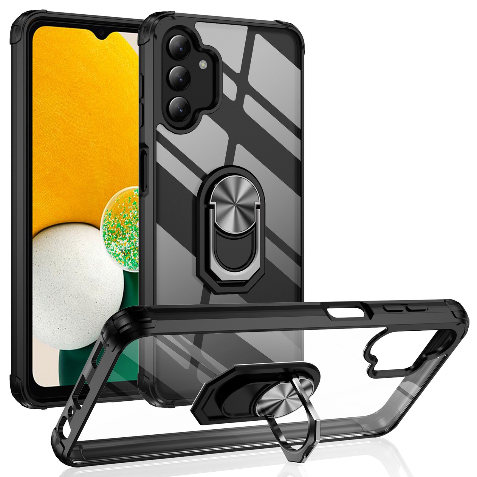 Держатель Кольца Kickstand PC + TPU Гибридный Телефон со Встроенным Металлическим Листом Для Samsung Galaxy A13 5G - Черный / Серебряный, Galaxy A13 5G
Держатель Кольца Kickstand PC + TPU Гибридный Телефон со Встроенным Металлическим Листом Для Samsung Galaxy A13 5G - Черный / Серебряный, Galaxy A13 5G