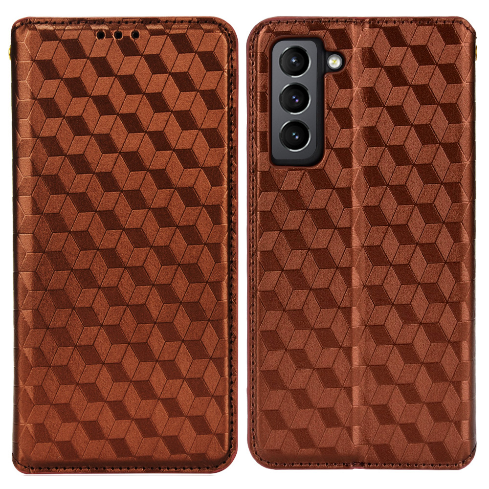PU Leather Cover + Inner TPU Phone Case Imprinting 3D Rhombus Pattern Protective Cover with Stand Wallet for Samsung Galaxy S22+ 5G - Brown, Galaxy S22+ 5G
PU Leather Cover + Inner TPU Phone Case Imprinting 3D Rhombus Pattern Protective Cover with Stand Wallet for Samsung Galaxy S22+ 5G - Brown, Galaxy S22+ 5G