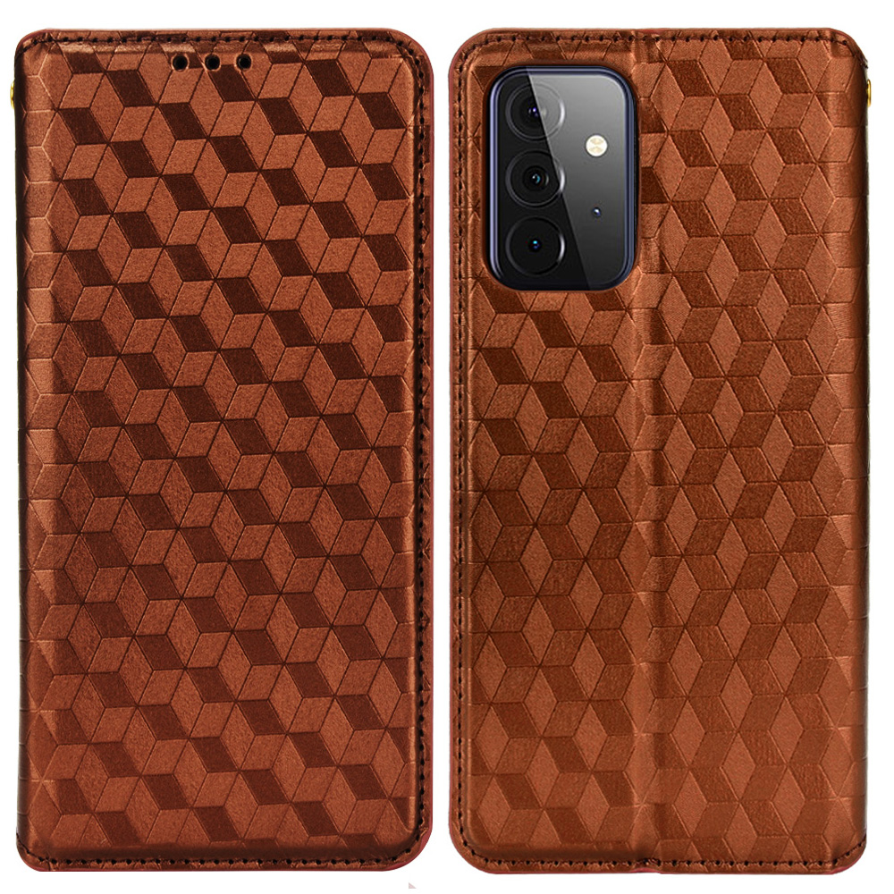 3D Rhombus Pattern Imprinted PU Leather + TPU Foldable Stand Phone Cover Wallet Case for Samsung Galaxy A52 5G/4G/A52s 5G - Brown, Galaxy A52 5G
3D Rhombus Pattern Imprinted PU Leather + TPU Foldable Stand Phone Cover Wallet Case for Samsung Galaxy A52 5G/4G/A52s 5G - Brown, Galaxy A52 5G