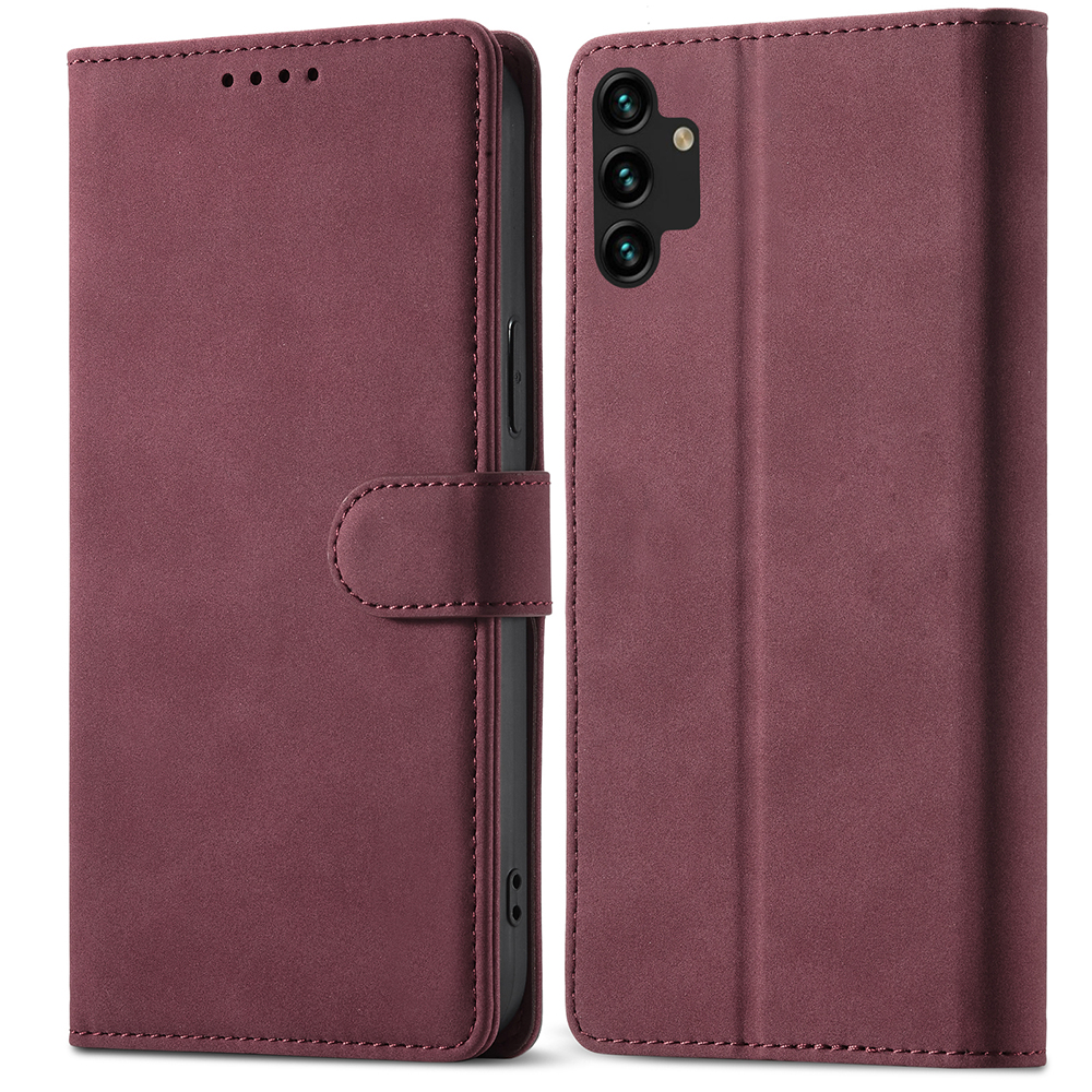 Matte PU Leather Wallet Stand Full Protection Phone Case with RFID Blocking for Samsung Galaxy A13 5G - Wine Red, Galaxy A13 5G
Matte PU Leather Wallet Stand Full Protection Phone Case with RFID Blocking for Samsung Galaxy A13 5G - Wine Red, Galaxy A13 5G