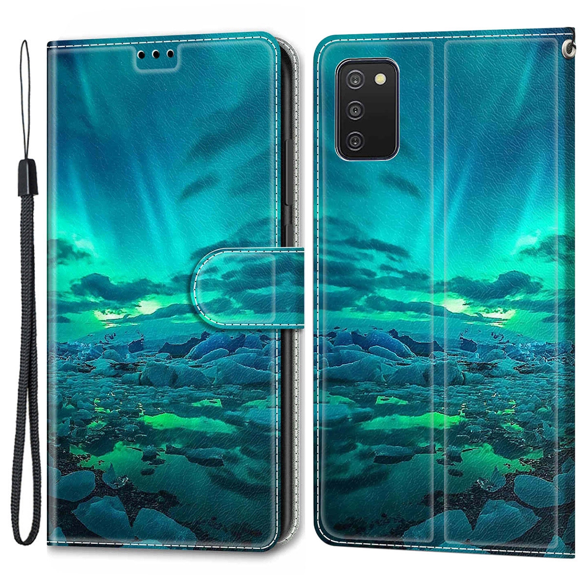 Стенд Функциональные Карты Держатели Pattern Printer PU Кожи Flip Защитная Крышка С Наручным Ремнем Для Samsung Galaxy A03S (166,5 X 75,98 X 9.14 Мм) - C04 Aurora, Samsung Galaxy A03s (166.5 x 75.98 x 9.14mm)
Стенд Функциональные Карты Держатели Pattern Printer PU Кожи Flip Защитная Крышка С Наручным Ремнем Для Samsung Galaxy A03S (166,5 X 75,98 X 9.14 Мм) - C04 Aurora, Samsung Galaxy A03s (166.5 x 75.98 x 9.14mm)