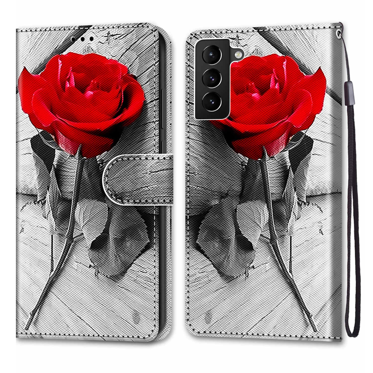 Wallet Design Pattern Printing PU Leather Stand Flip Protective Cover with Strap for Samsung Galaxy S22+ 5G - B10 Red Rose, Galaxy S22+ 5G
Wallet Design Pattern Printing PU Leather Stand Flip Protective Cover with Strap for Samsung Galaxy S22+ 5G - B10 Red Rose, Galaxy S22+ 5G