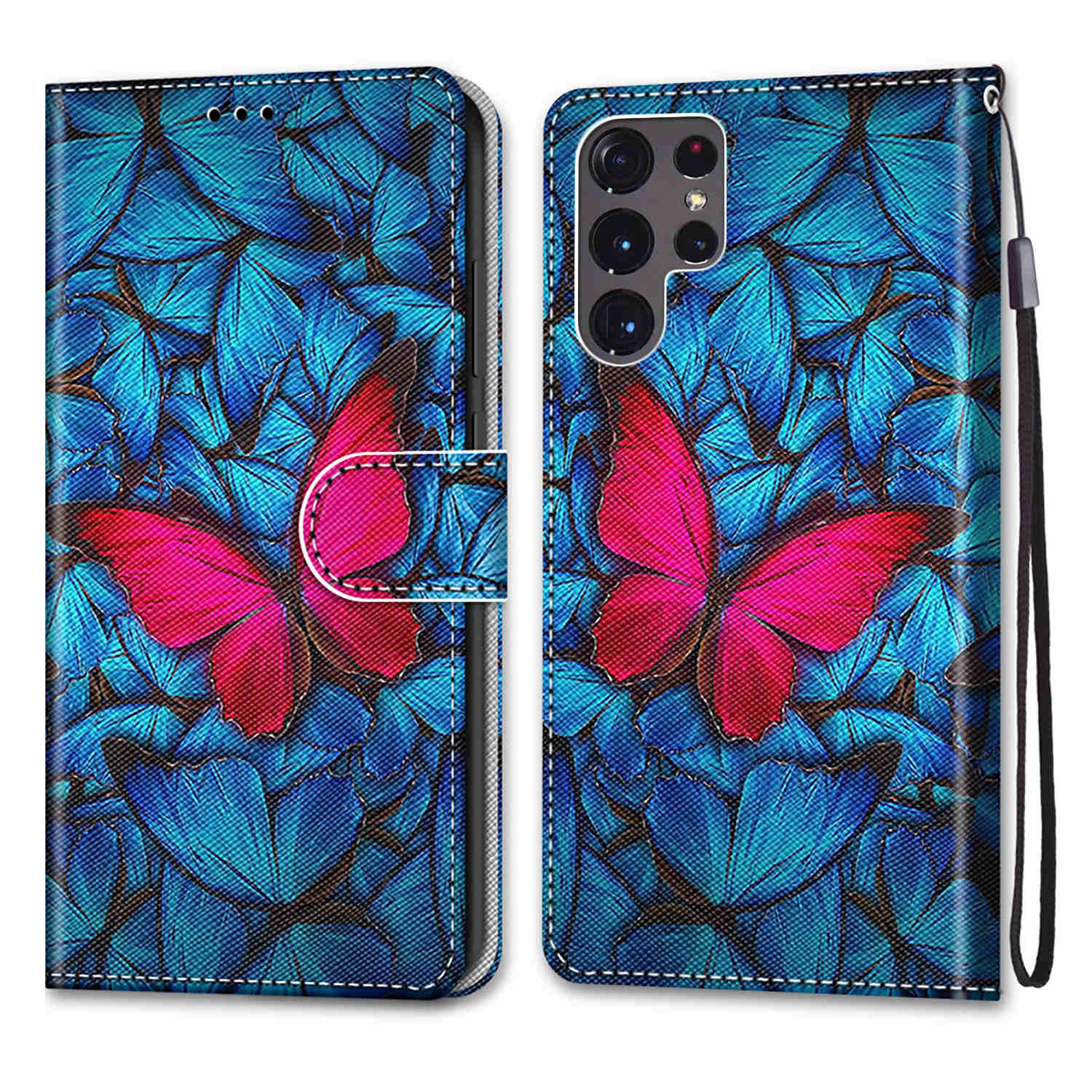 Pattern Printing Phone Case PU Leather + TPU Phone Cover with Stand Wallet and Wrist Strap for Samsung Galaxy S22 Ultra 5G - B14 Red Butterfly, Galaxy S22 Ultra 5G
Pattern Printing Phone Case PU Leather + TPU Phone Cover with Stand Wallet and Wrist Strap for Samsung Galaxy S22 Ultra 5G - B14 Red Butterfly, Galaxy S22 Ultra 5G