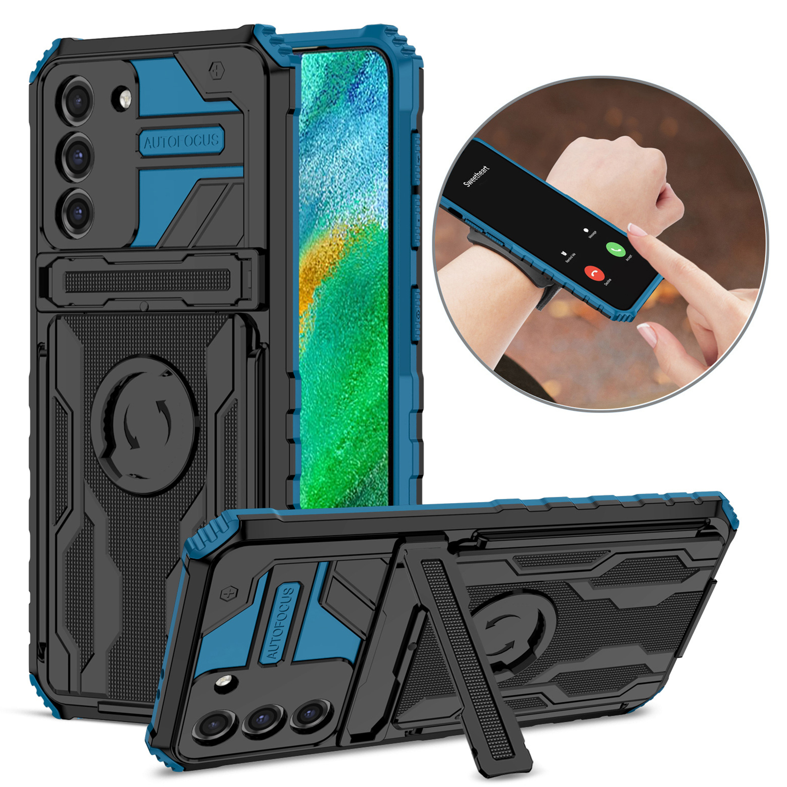 Enkay Hat Prince Prince Pryprention Mobile Phone Cover PC + TPU Телефона с Kickstand и Sport Armband Для Samsung Galaxy S21 + 5G - Синий, Galaxy S21+ 5G
Enkay Hat Prince Prince Pryprention Mobile Phone Cover PC + TPU Телефона с Kickstand и Sport Armband Для Samsung Galaxy S21 + 5G - Синий, Galaxy S21+ 5G