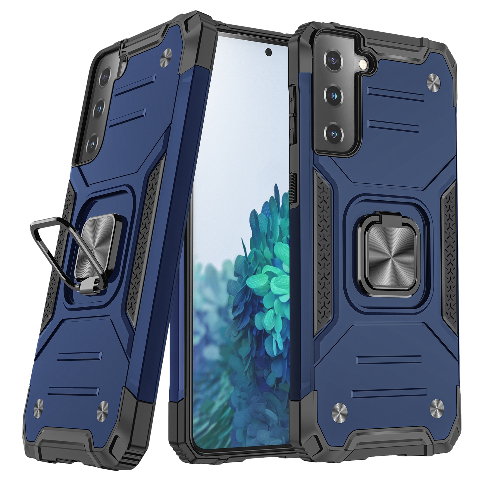Dual-Layer Shock-Absorption Hard PC Soft TPU Case with Ring Holder Kickstand for Samsung Galaxy S22+ 5G - Blue, Galaxy S22+ 5G
Dual-Layer Shock-Absorption Hard PC Soft TPU Case with Ring Holder Kickstand for Samsung Galaxy S22+ 5G - Blue, Galaxy S22+ 5G