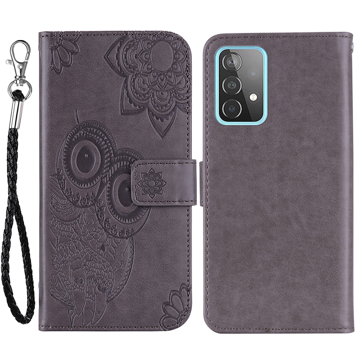 For Samsung Galaxy A33 5G Anti-fingerprint PU Leather+TPU Mobile Phone Case Flip Phone Shell Stylish Imprinted Owl Flower Pattern Wallet Phone Cover - Grey, Samsung Galaxy A33 5G
For Samsung Galaxy A33 5G Anti-fingerprint PU Leather+TPU Mobile Phone Case Flip Phone Shell Stylish Imprinted Owl Flower Pattern Wallet Phone Cover - Grey, Samsung Galaxy A33 5G
