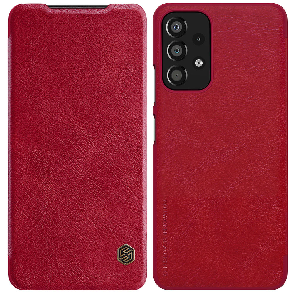 NILLKIN Qin Series Anti-scratch PU Leather + PC Phone Case Anti-drop Phone Cover with Card Holder for Samsung Galaxy A33 5G - Red, Samsung Galaxy A33 5G
NILLKIN Qin Series Anti-scratch PU Leather + PC Phone Case Anti-drop Phone Cover with Card Holder for Samsung Galaxy A33 5G - Red, Samsung Galaxy A33 5G