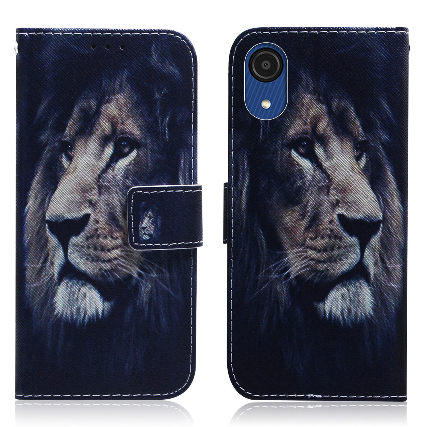 Pattern Printing Shockproof Wallet Stand Function PU Leather + TPU Dual Protective Phone Case for Samsung Galaxy A03 Core - Lion, Samsung Galaxy A03 Core
Pattern Printing Shockproof Wallet Stand Function PU Leather + TPU Dual Protective Phone Case for Samsung Galaxy A03 Core - Lion, Samsung Galaxy A03 Core