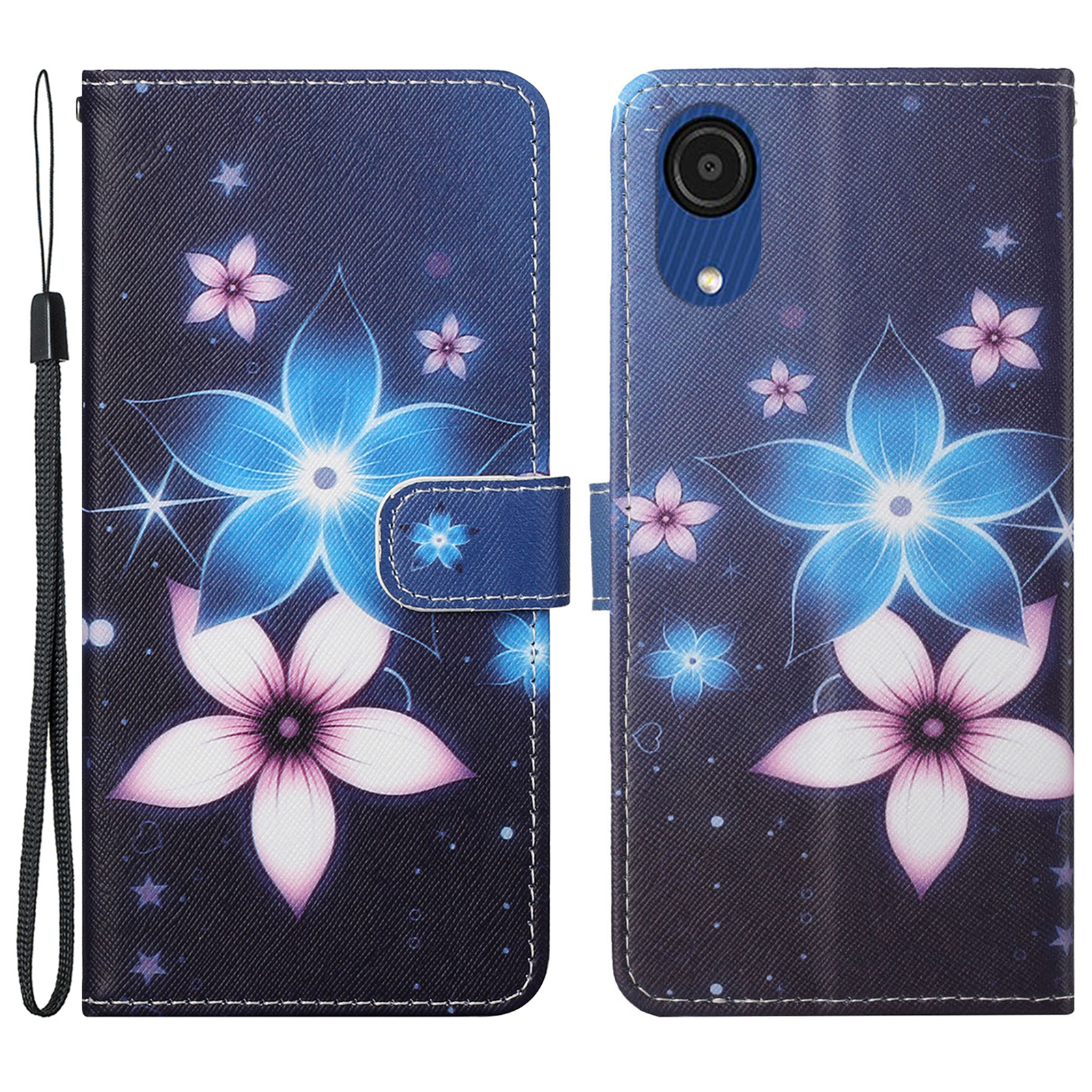 Book Stand Cross Texture PU Leather Cover Pattern Printing Wallet Style Flip Case with Strap for Samsung Galaxy A03 Core - Flowers, Samsung Galaxy A03 Core
Book Stand Cross Texture PU Leather Cover Pattern Printing Wallet Style Flip Case with Strap for Samsung Galaxy A03 Core - Flowers, Samsung Galaxy A03 Core