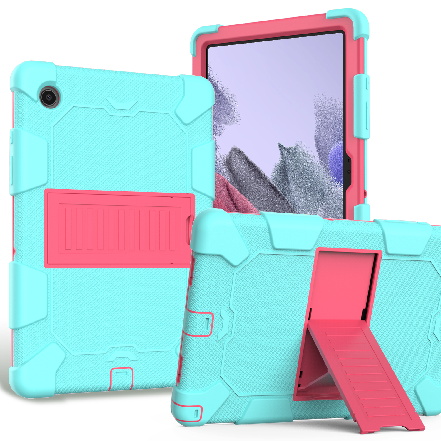 Heavy Duty Hybrid Shockproof Dual Color Silicone + PC Tablet Bracket Kickstand Case for Samsung Galaxy Tab A8 10.5 (2021) - Mint Green/Rose, Galaxy Tab A8 10.5 (2021)
Heavy Duty Hybrid Shockproof Dual Color Silicone + PC Tablet Bracket Kickstand Case for Samsung Galaxy Tab A8 10.5 (2021) - Mint Green/Rose, Galaxy Tab A8 10.5 (2021)