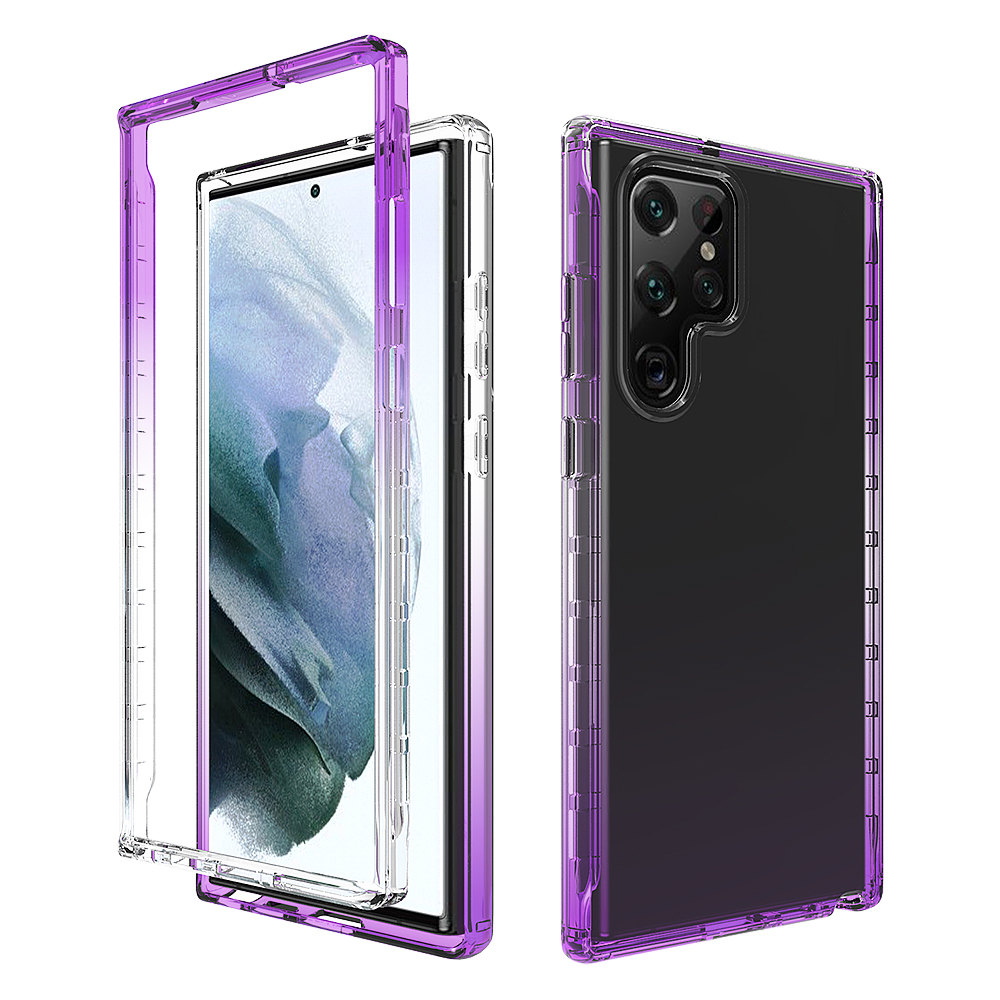 For Samsung Galaxy S22 Ultra 5G TPU + PC Anti-scratch Cell Phone Case Detachable 2-in-1 Design Clear Gradient Color Cover - Gradient Purple, Galaxy S22 Ultra 5G
For Samsung Galaxy S22 Ultra 5G TPU + PC Anti-scratch Cell Phone Case Detachable 2-in-1 Design Clear Gradient Color Cover - Gradient Purple, Galaxy S22 Ultra 5G